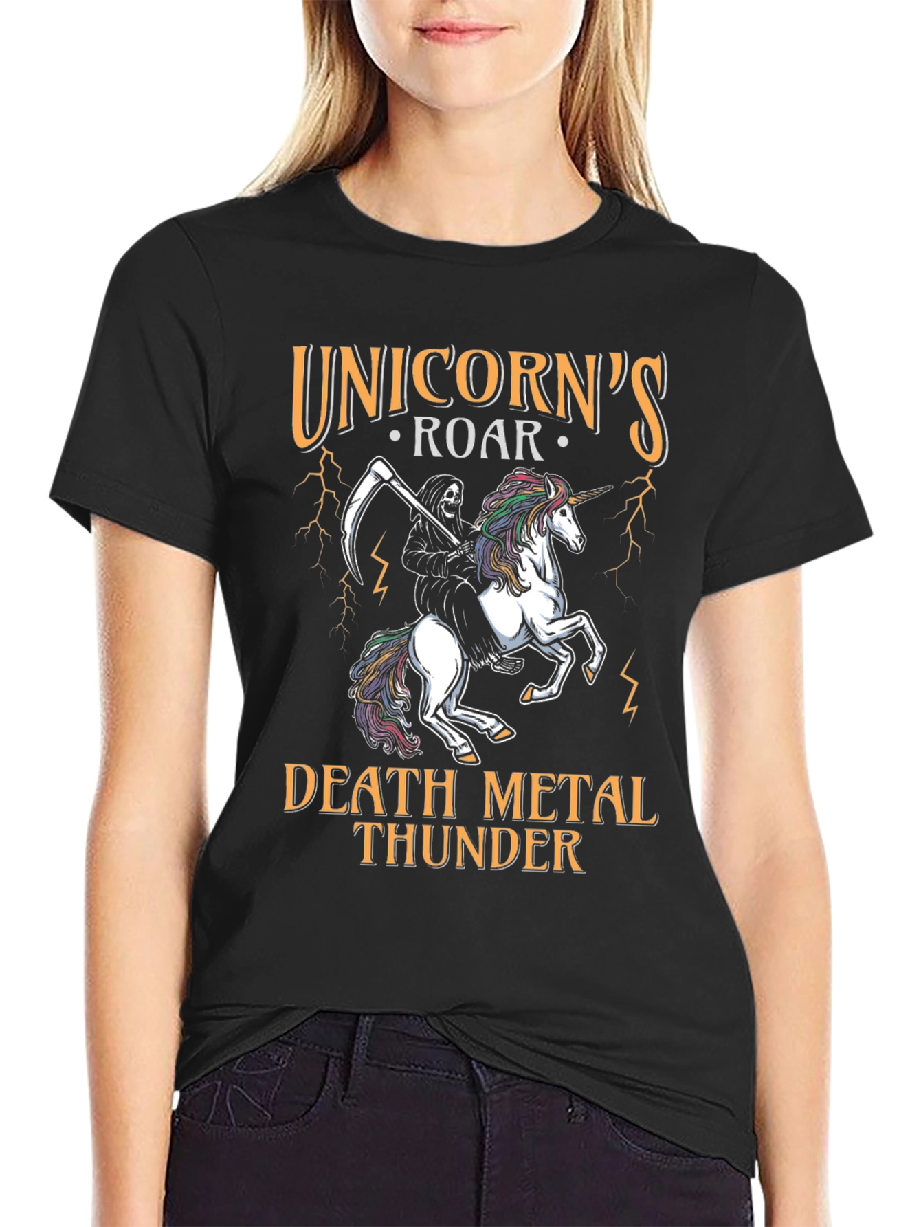 Unicorns Roar Death Metal Thunder T-Shirt