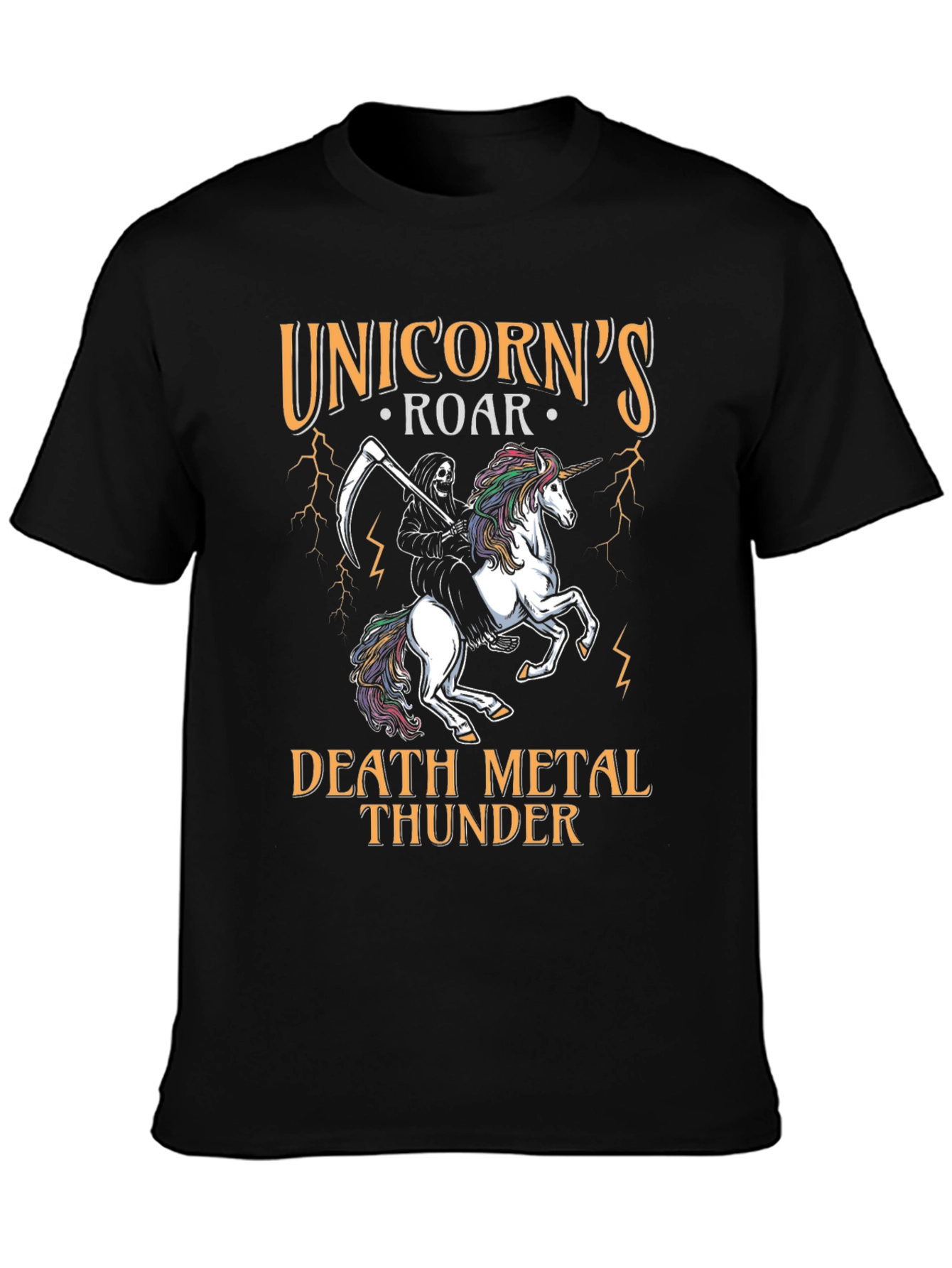 Unicorns Roar Death Metal Thunder T-Shirt
