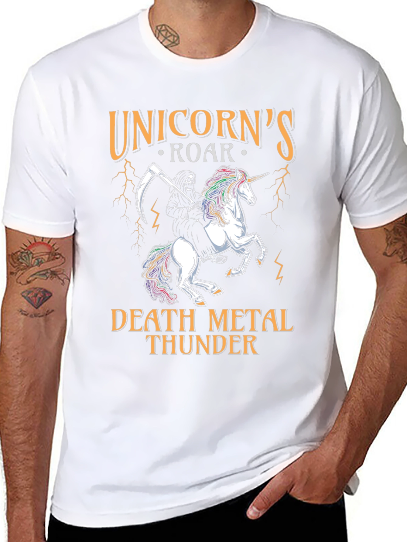 Unicorns Roar Death Metal Thunder T-Shirt