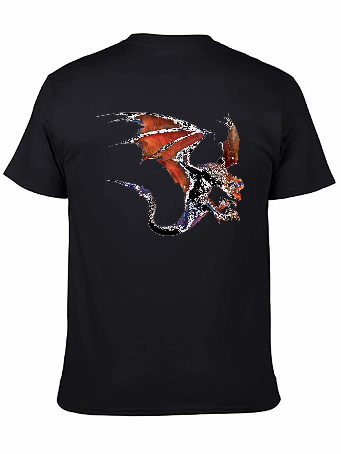Dragon Graphic Tee - Black Cotton