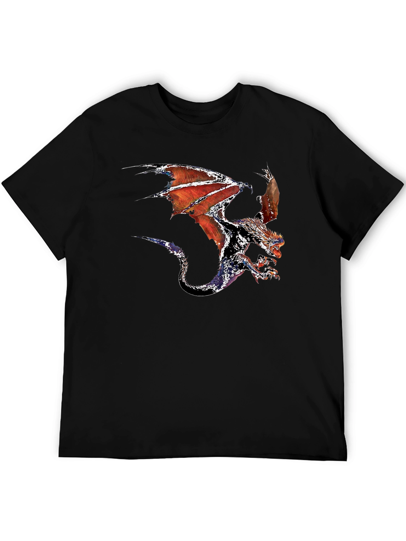 Dragon Graphic Tee - Black Cotton