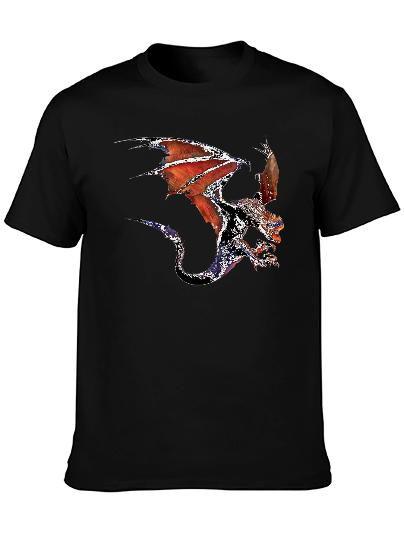 Dragon Graphic Tee - Black Cotton
