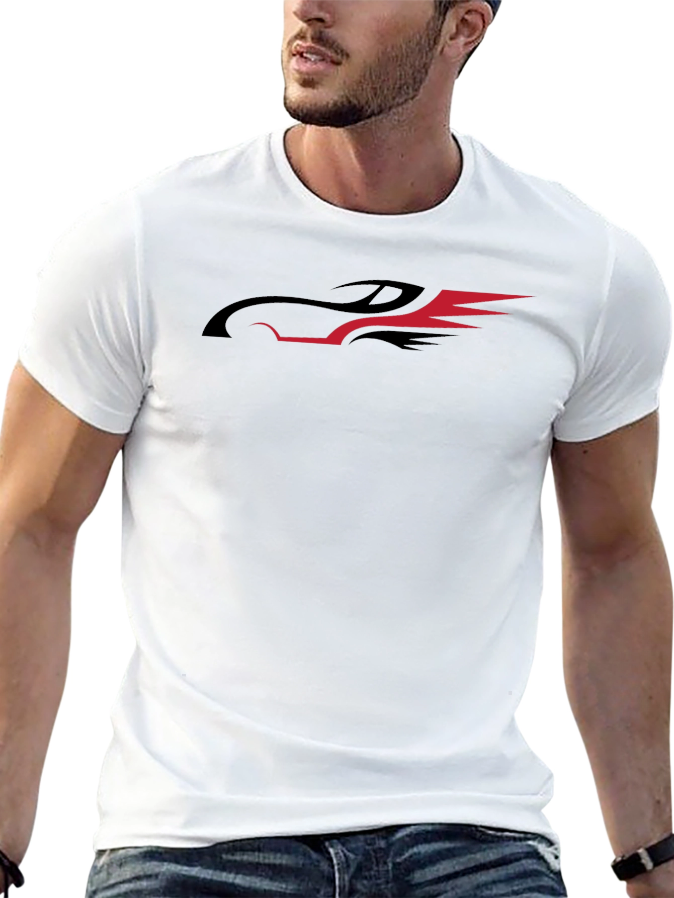 Sleek Black Car Graphic T-Shirt