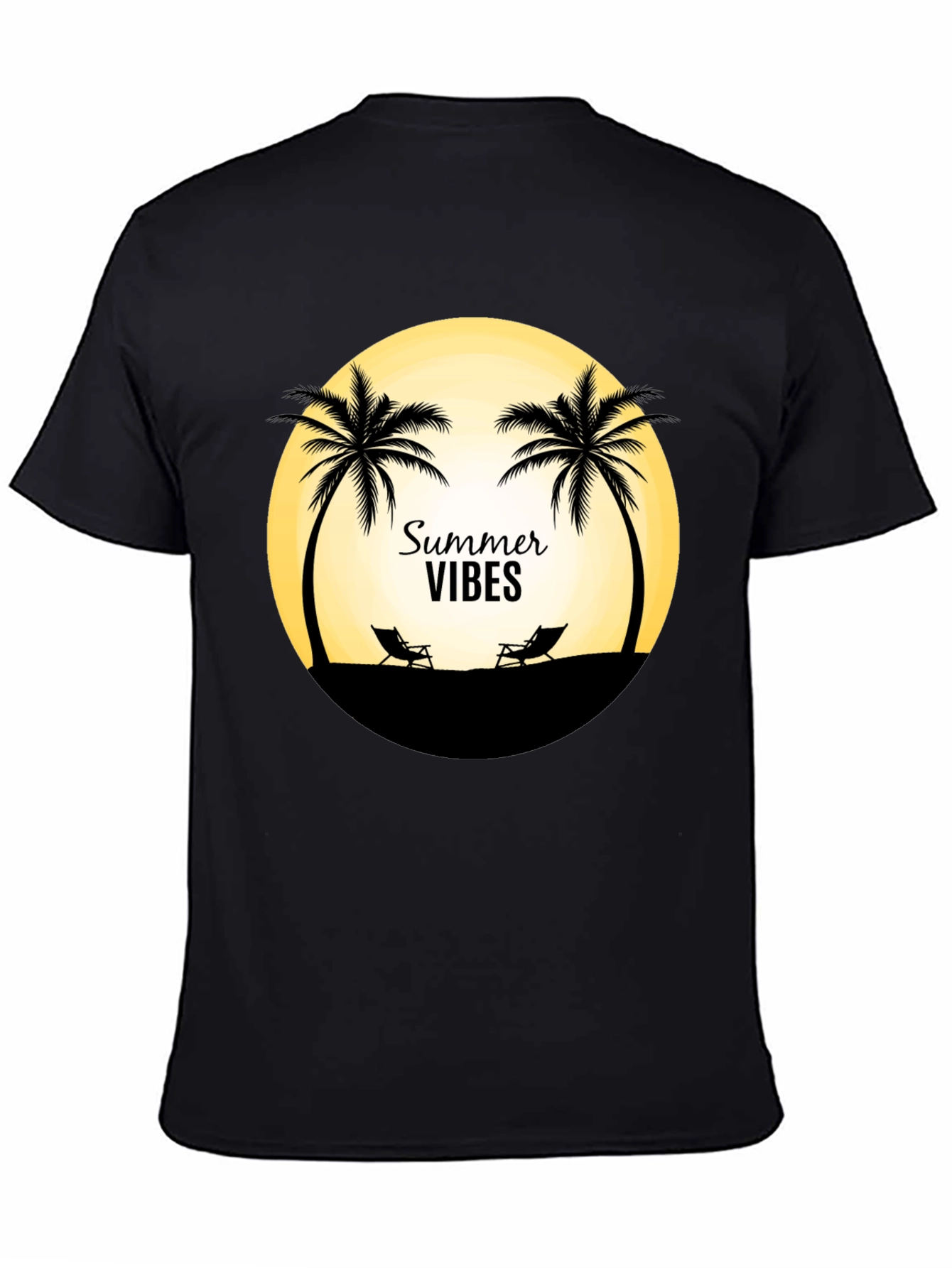 Summer Vibes T-Shirt - Beach Palm Tree Design