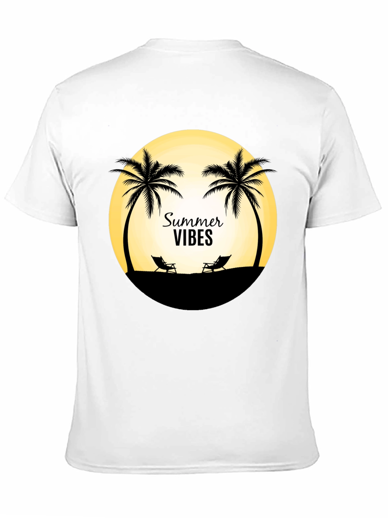 Summer Vibes T-Shirt - Beach Palm Tree Design