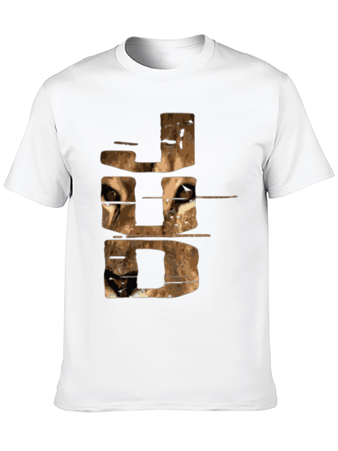 Abstract JDD Graphic Print Black Tee Shirt