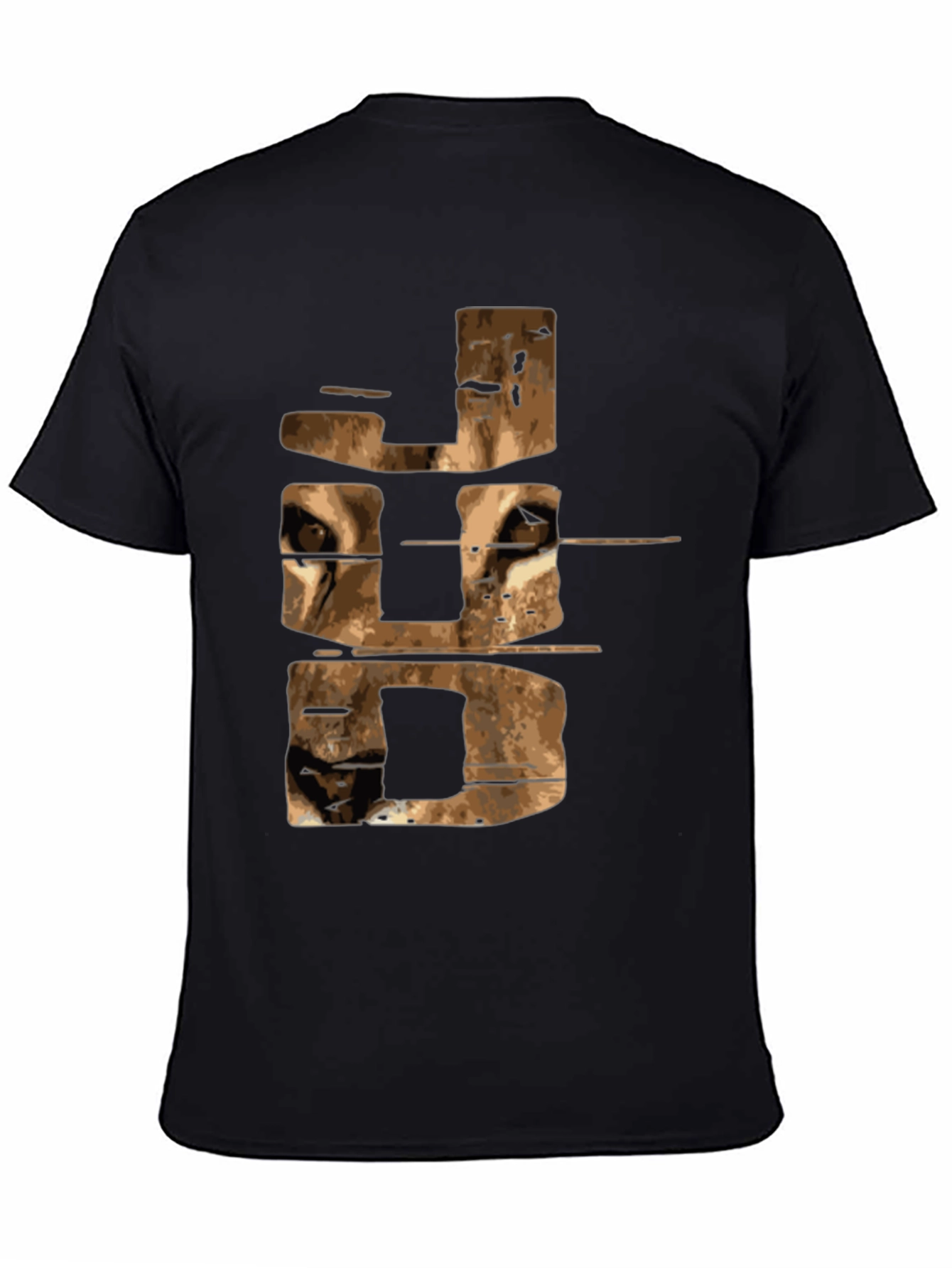 Abstract JDD Graphic Print Black Tee Shirt