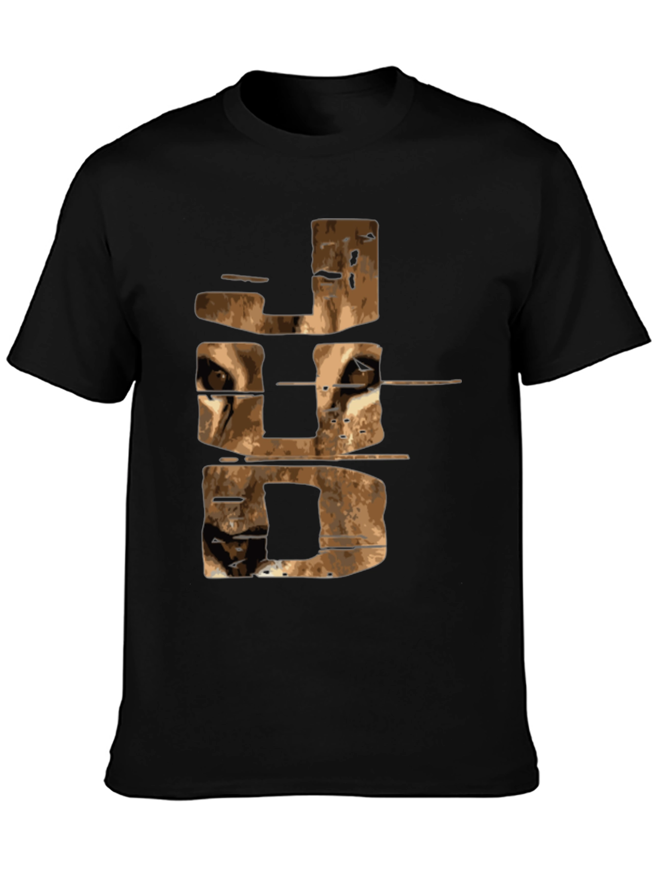 Abstract JDD Graphic Print Black Tee Shirt