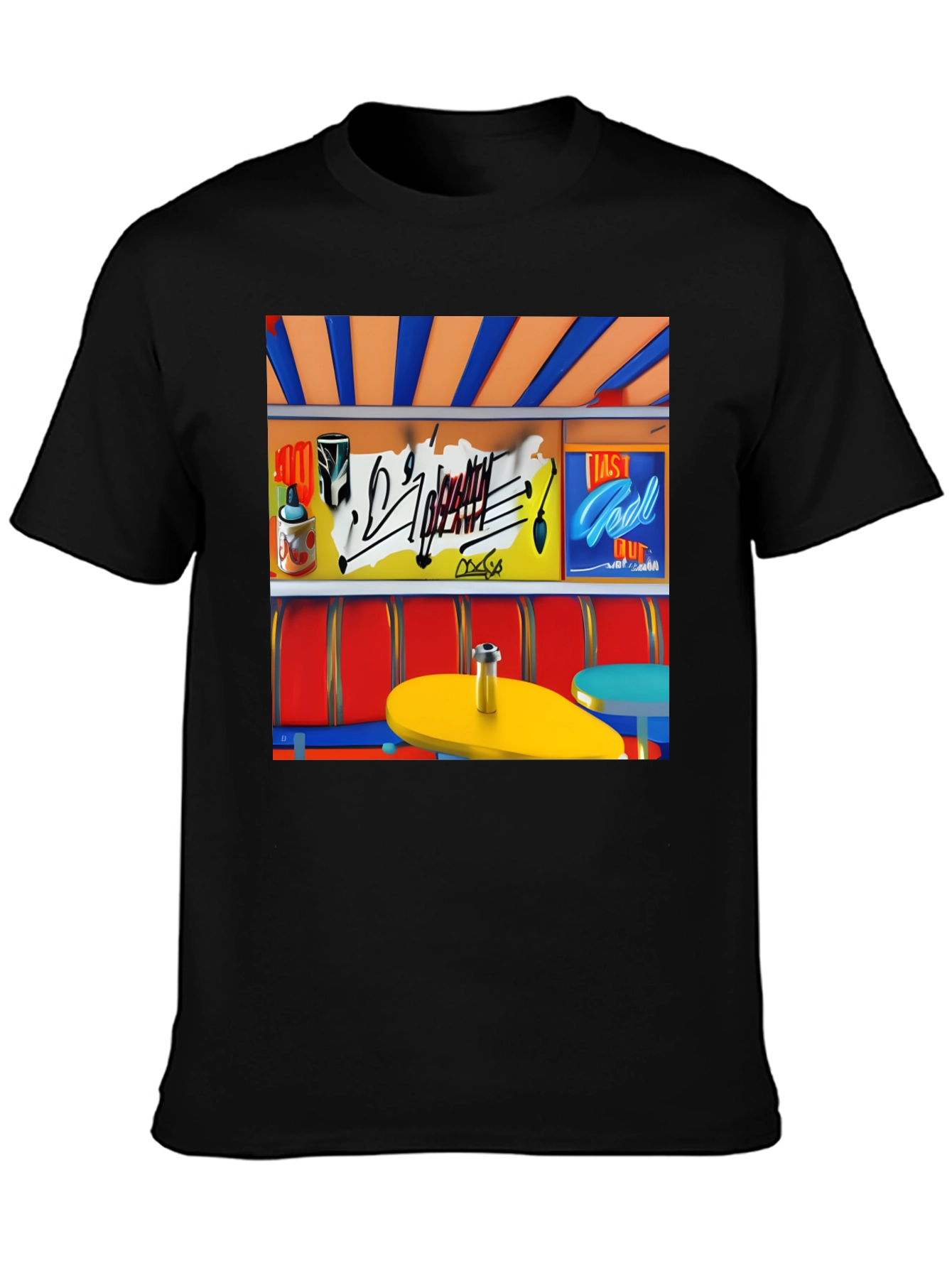 Retro Diner Graphic Tee - Cool Casual Style