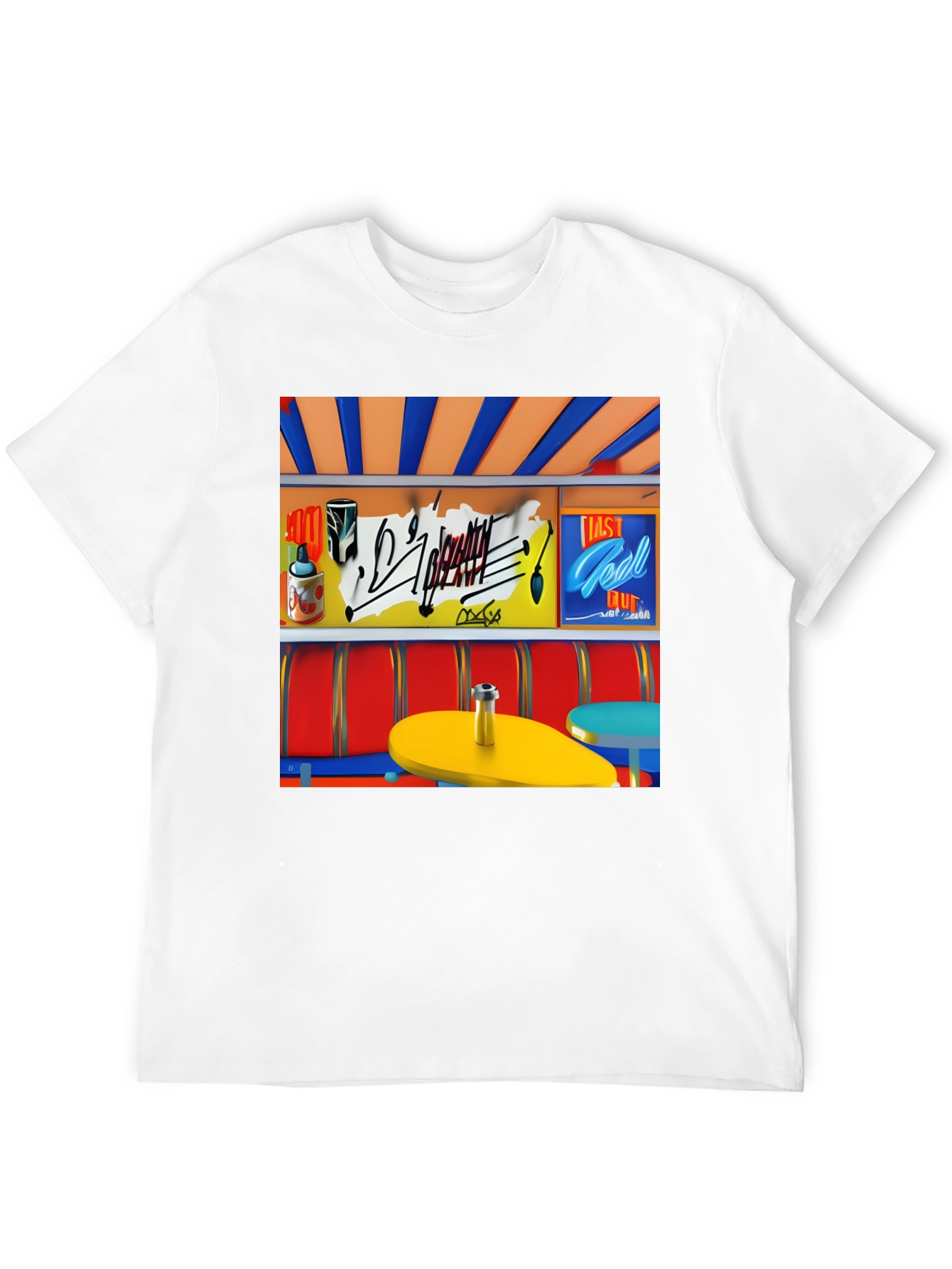 Retro Diner Graphic Tee - Cool Casual Style