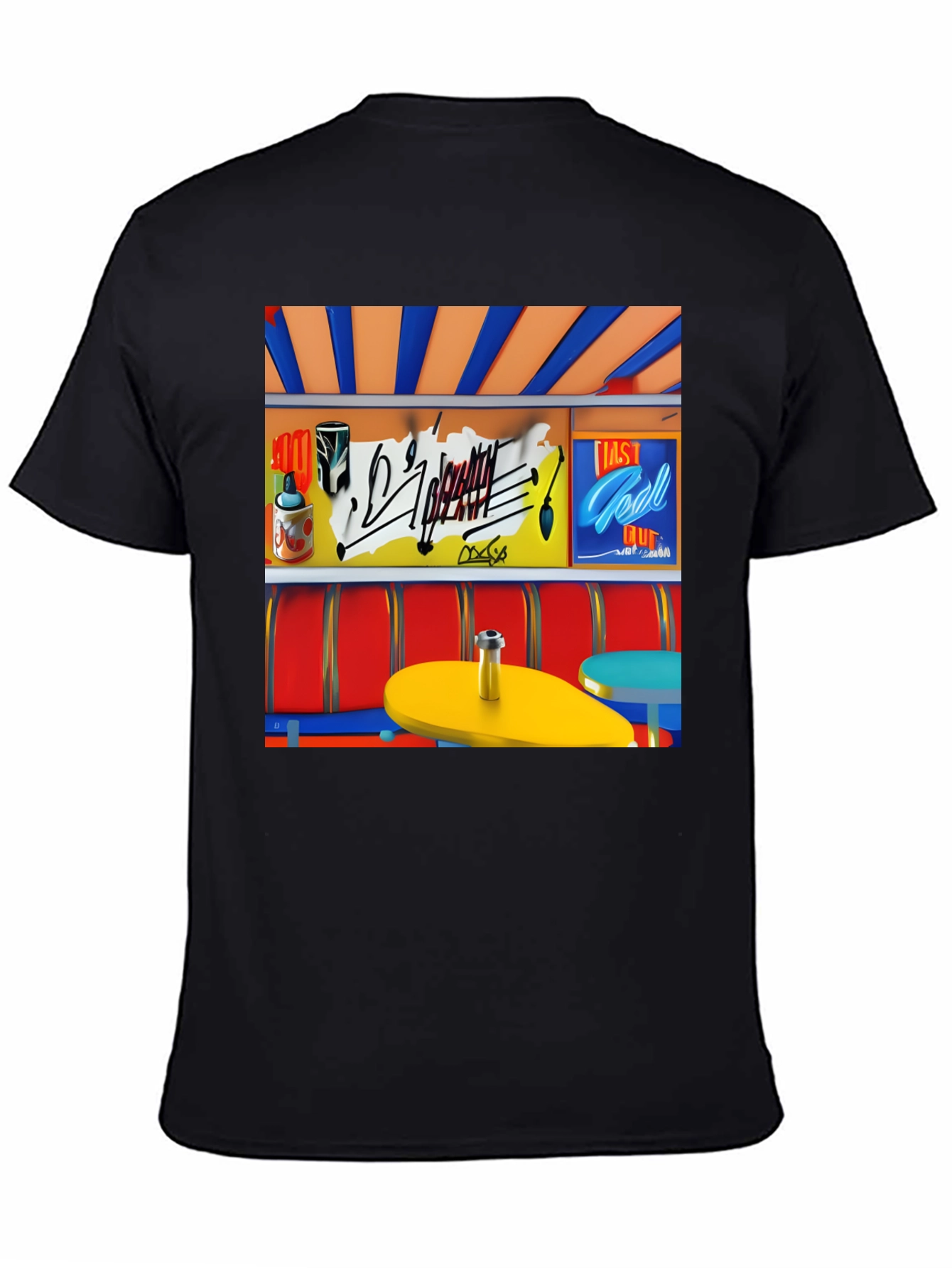 Retro Diner Graphic Tee - Cool Casual Style