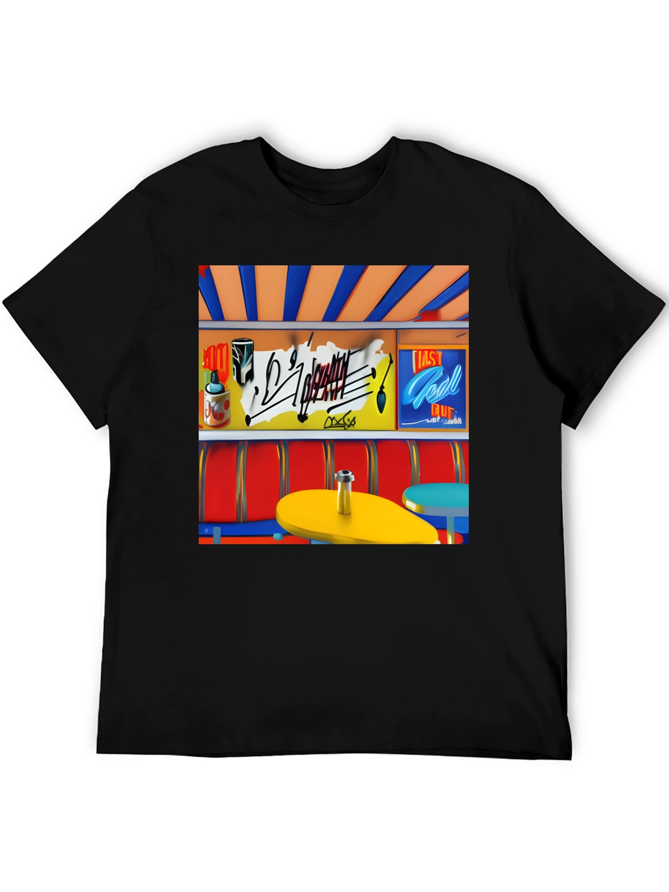 Retro Diner Graphic Tee - Cool Casual Style