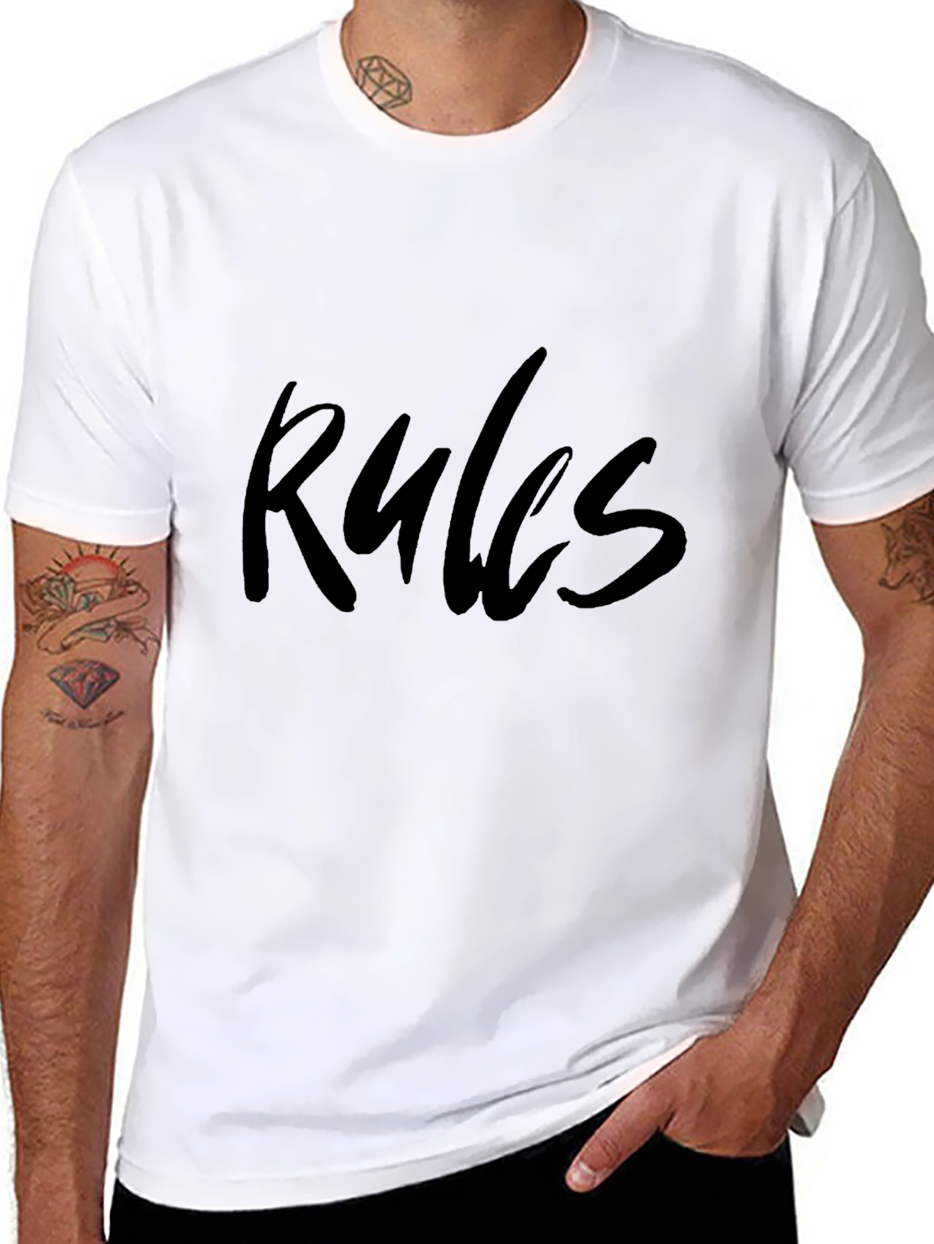 Rules T-Shirt - Mens Black Graphic Tee