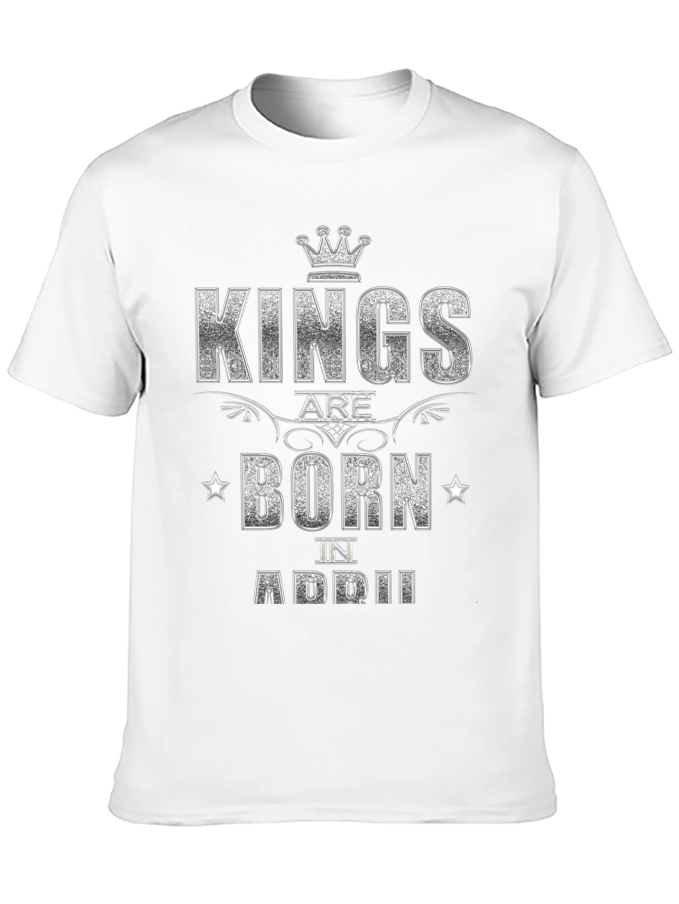 Kings Are Born In April Black T-Shirt