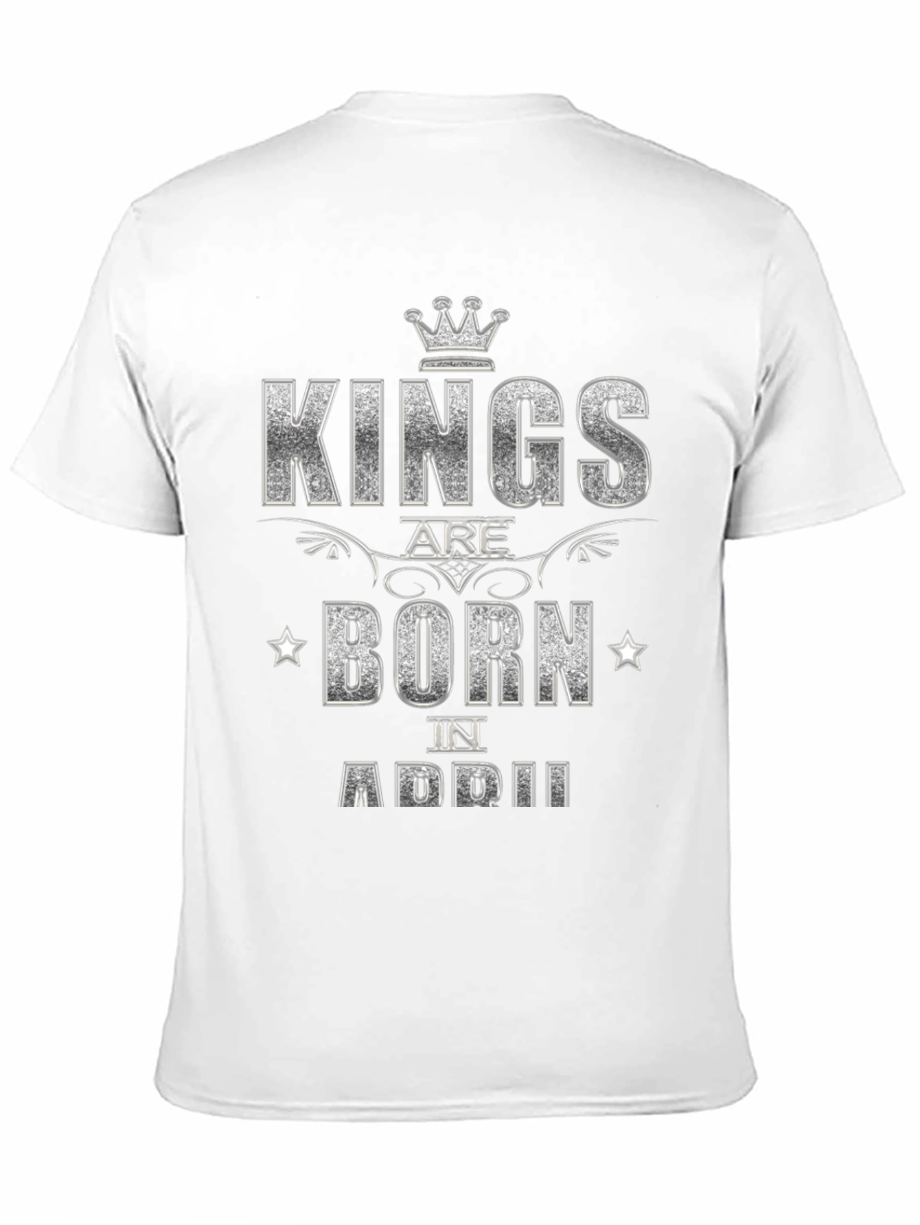 Kings Are Born In April Black T-Shirt