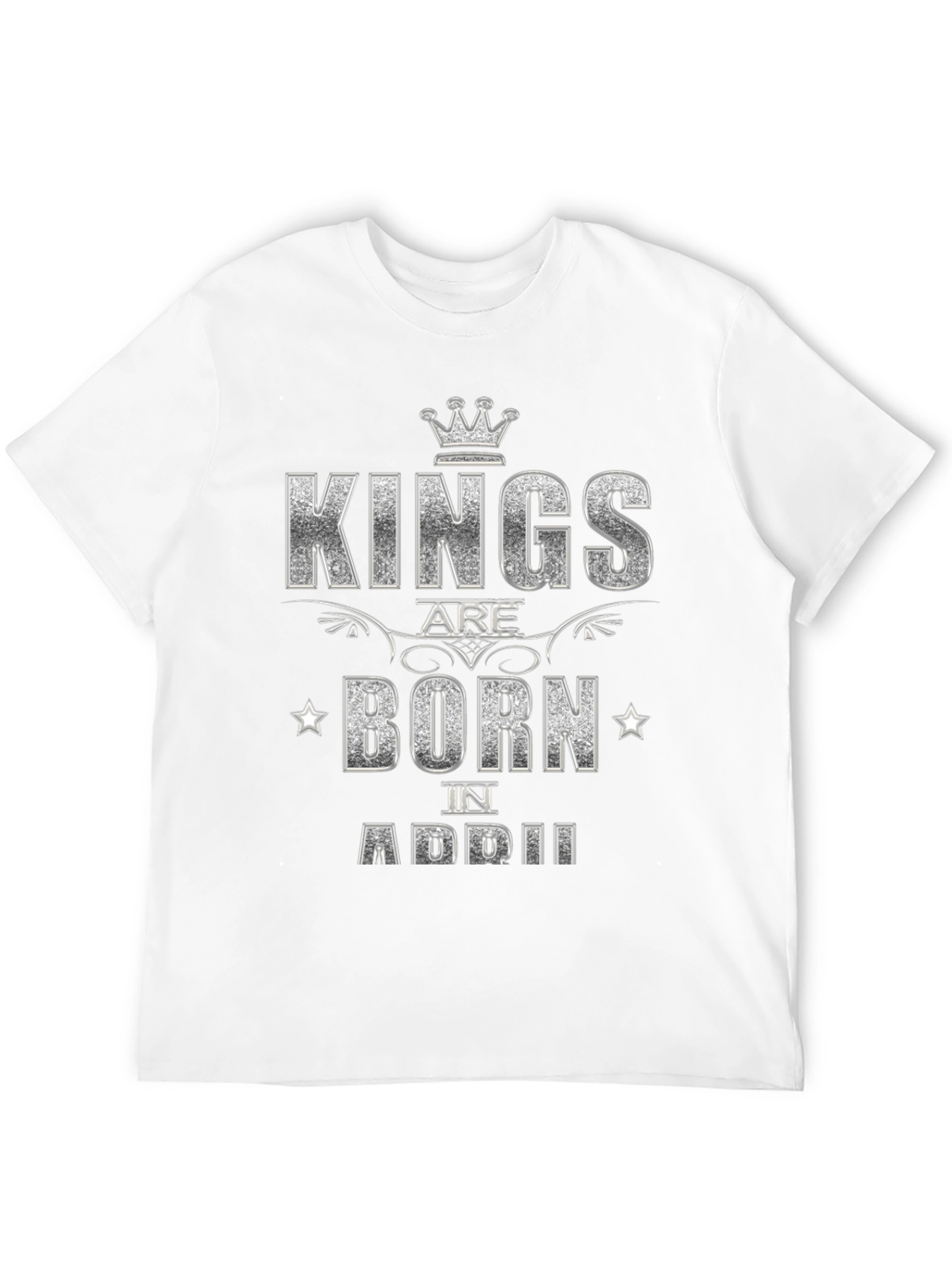 Kings Are Born In April Black T-Shirt