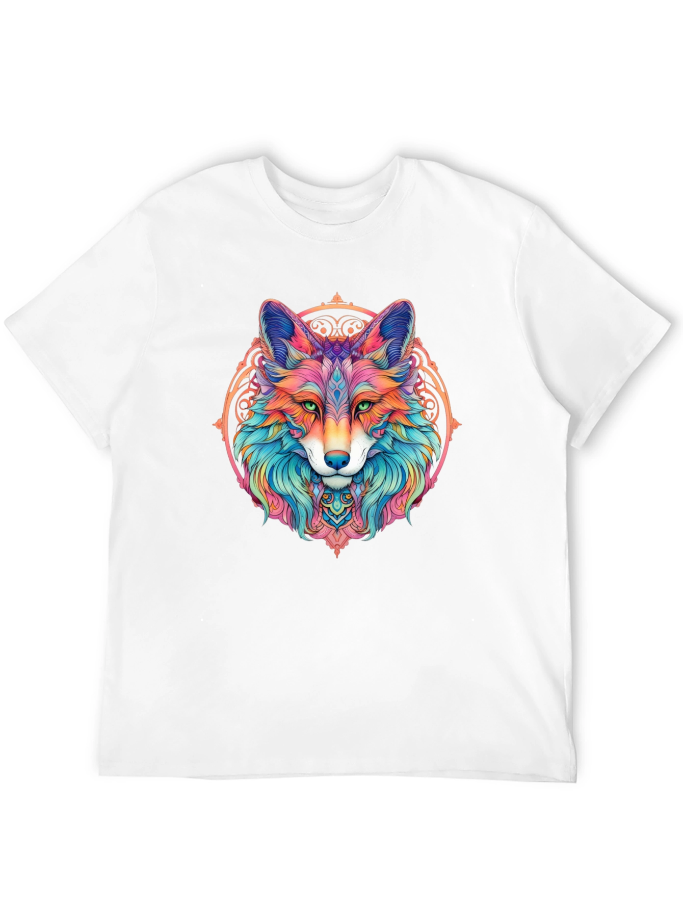 Psychedelic Fox Graphic T-Shirt - Mens Black Tee