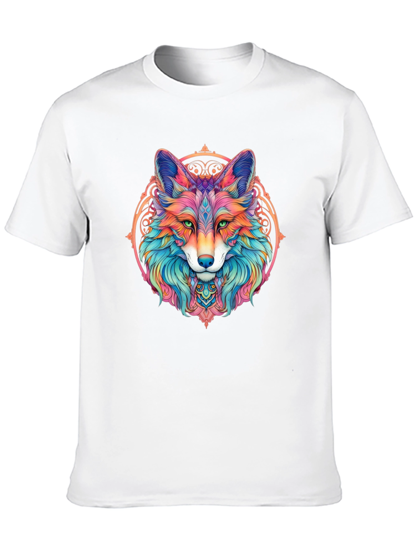 Psychedelic Fox Graphic T-Shirt - Mens Black Tee