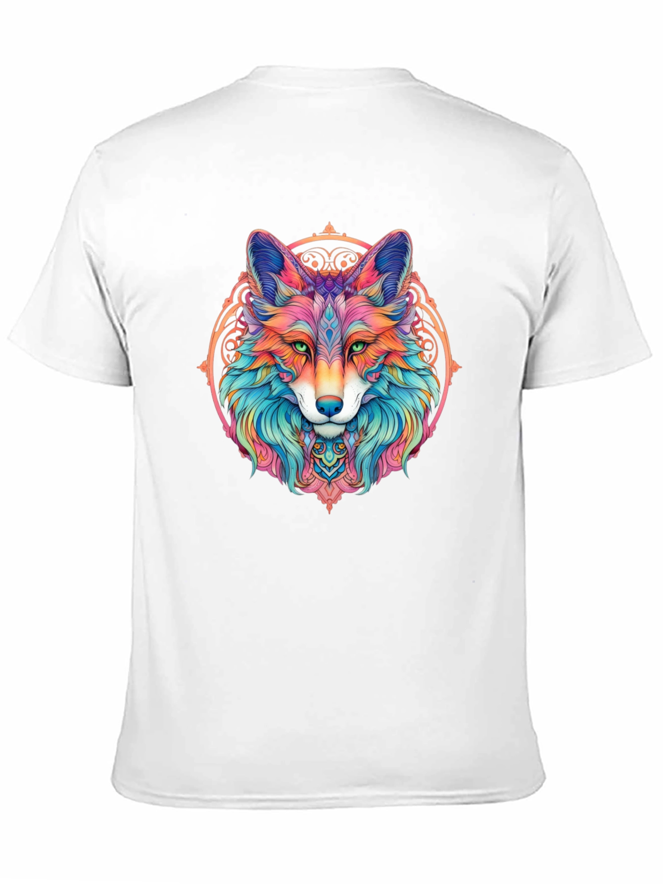 Psychedelic Fox Graphic T-Shirt - Mens Black Tee