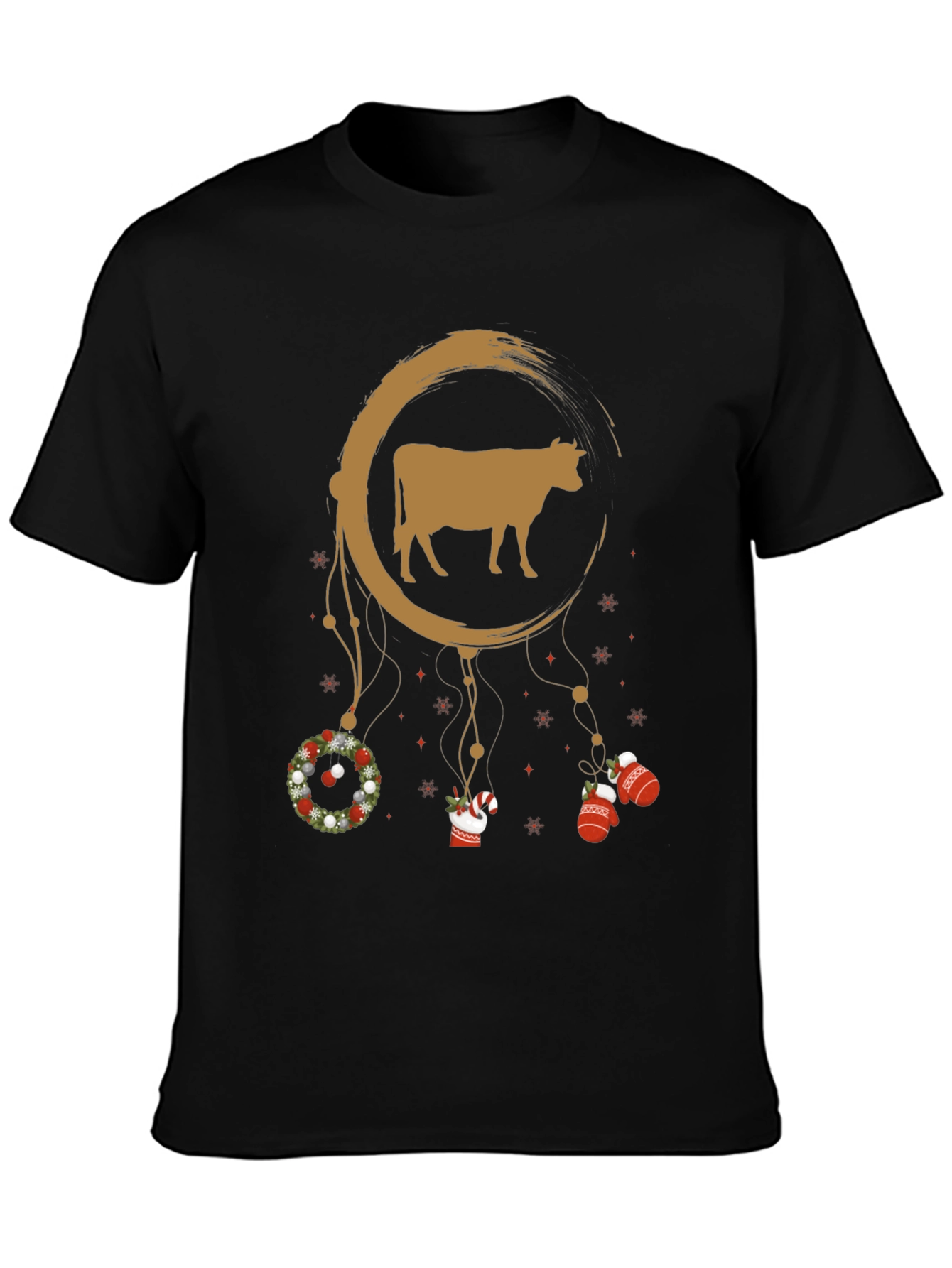 Cow Christmas Dreamcatcher Graphic Tee