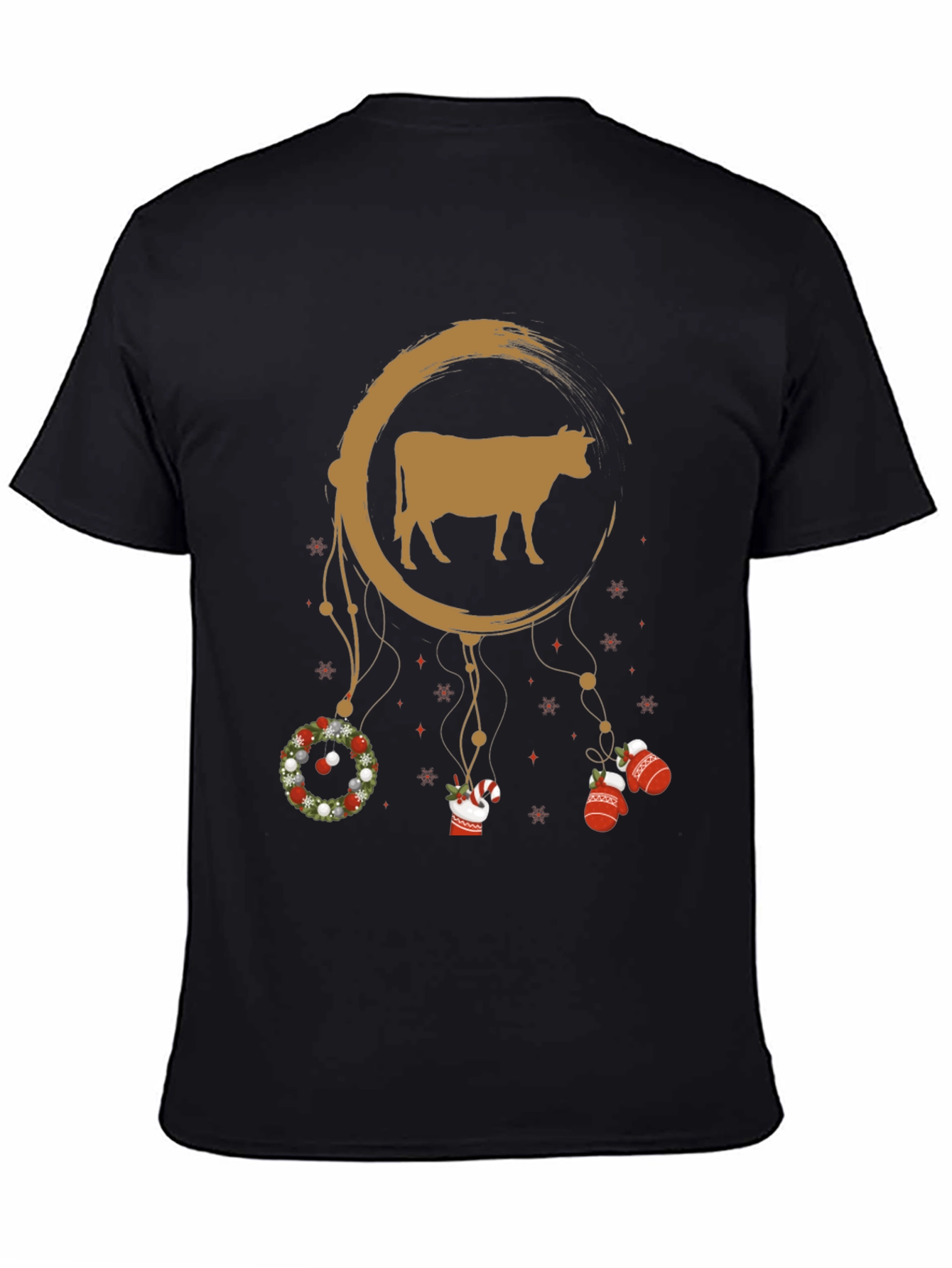 Cow Christmas Dreamcatcher Graphic Tee