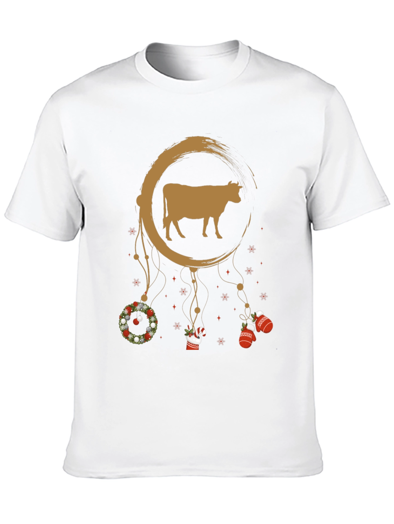 Cow Christmas Dreamcatcher Graphic Tee