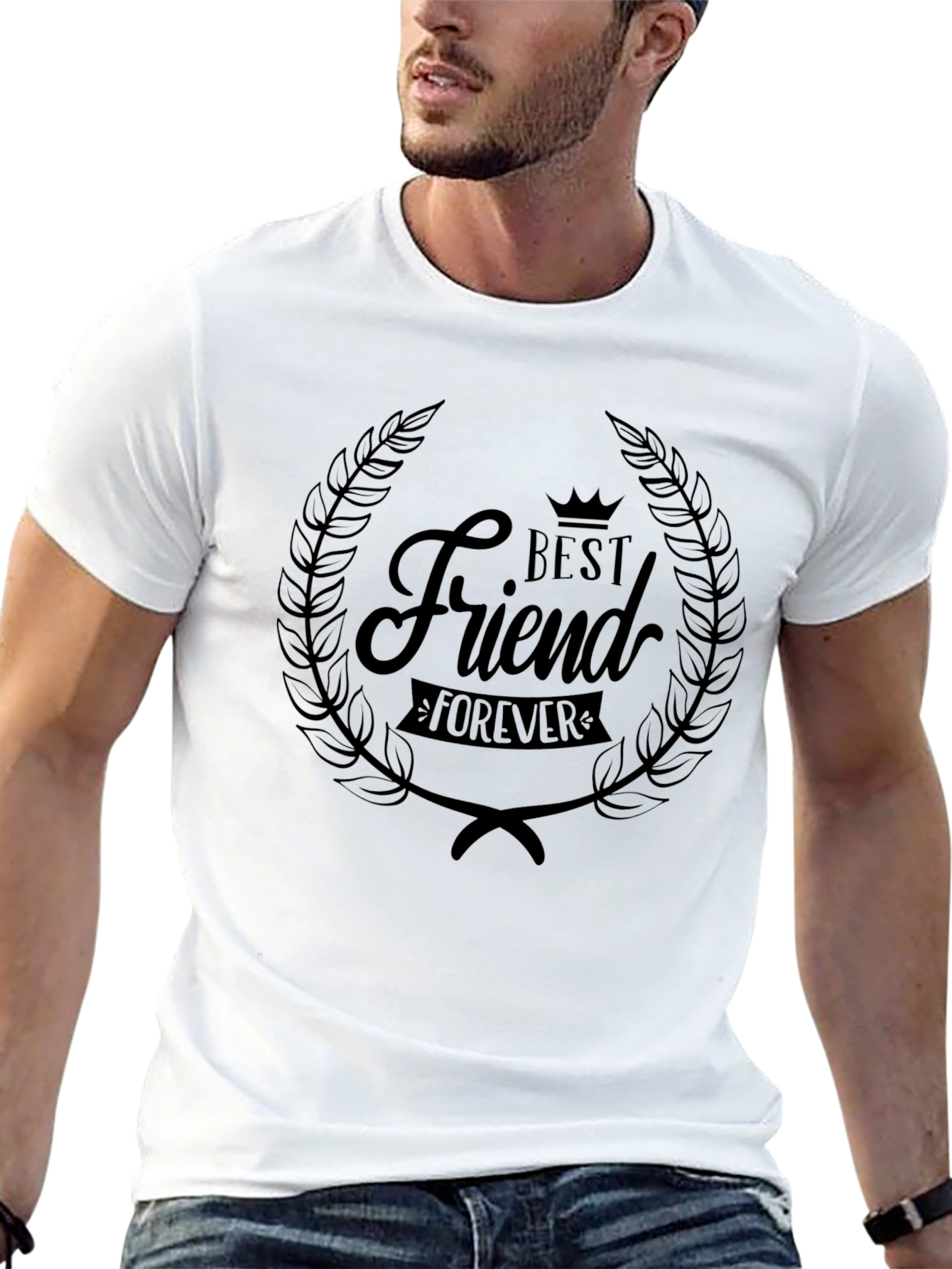 Best Friend Forever Black Graphic T-Shirt