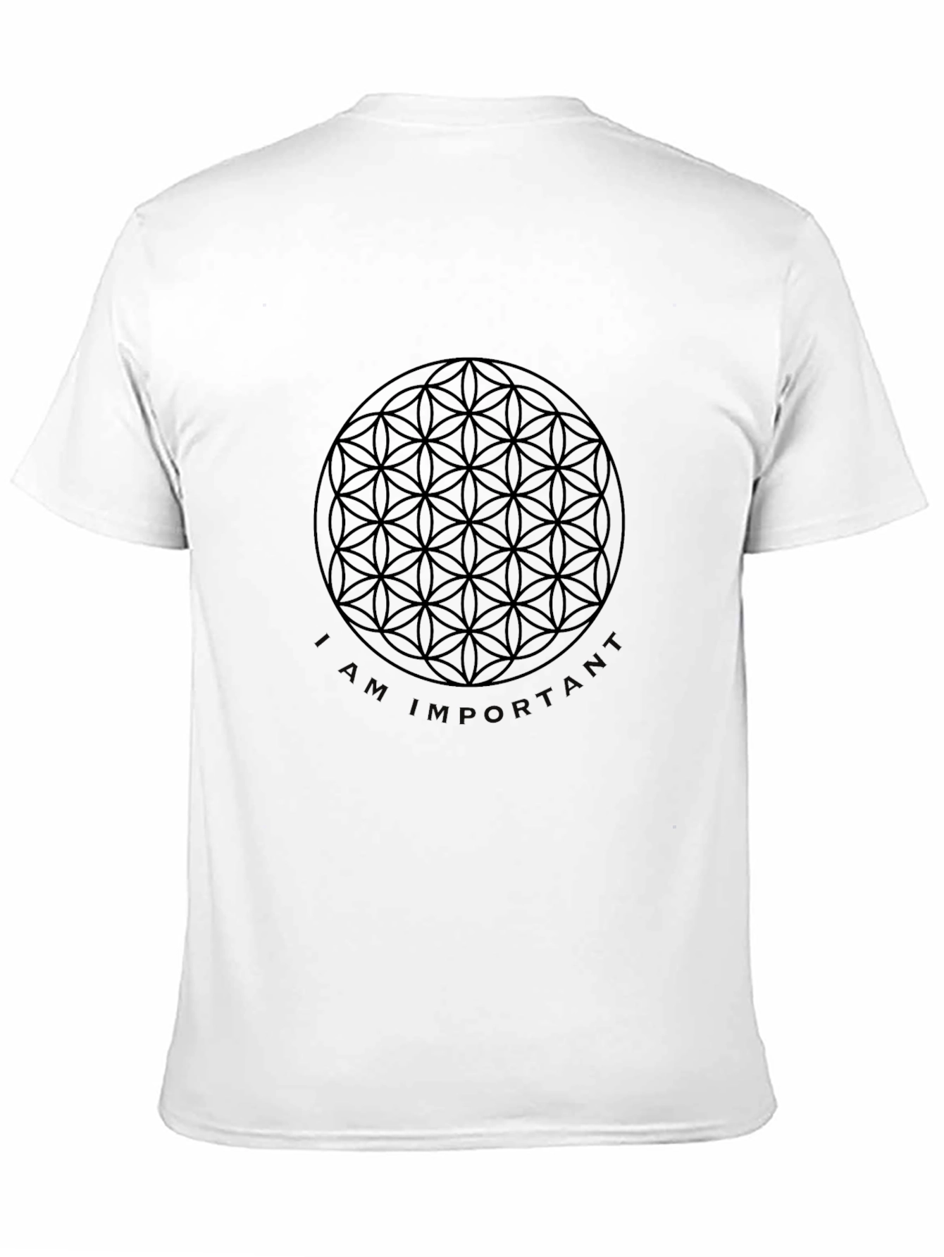 Geometric Pattern Black T-Shirt - I AM IMPORTANT