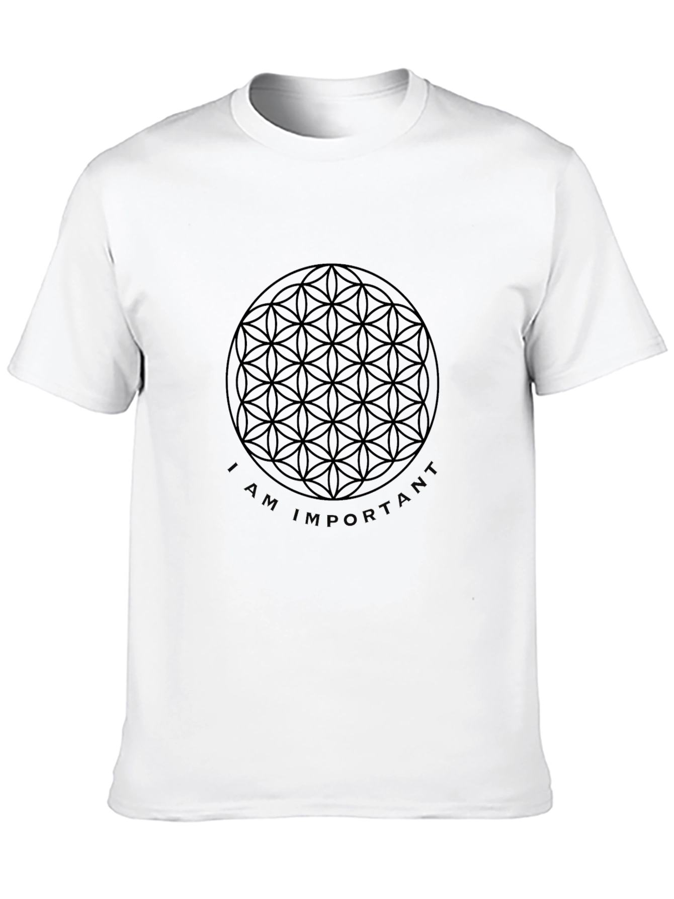 Geometric Pattern Black T-Shirt - I AM IMPORTANT
