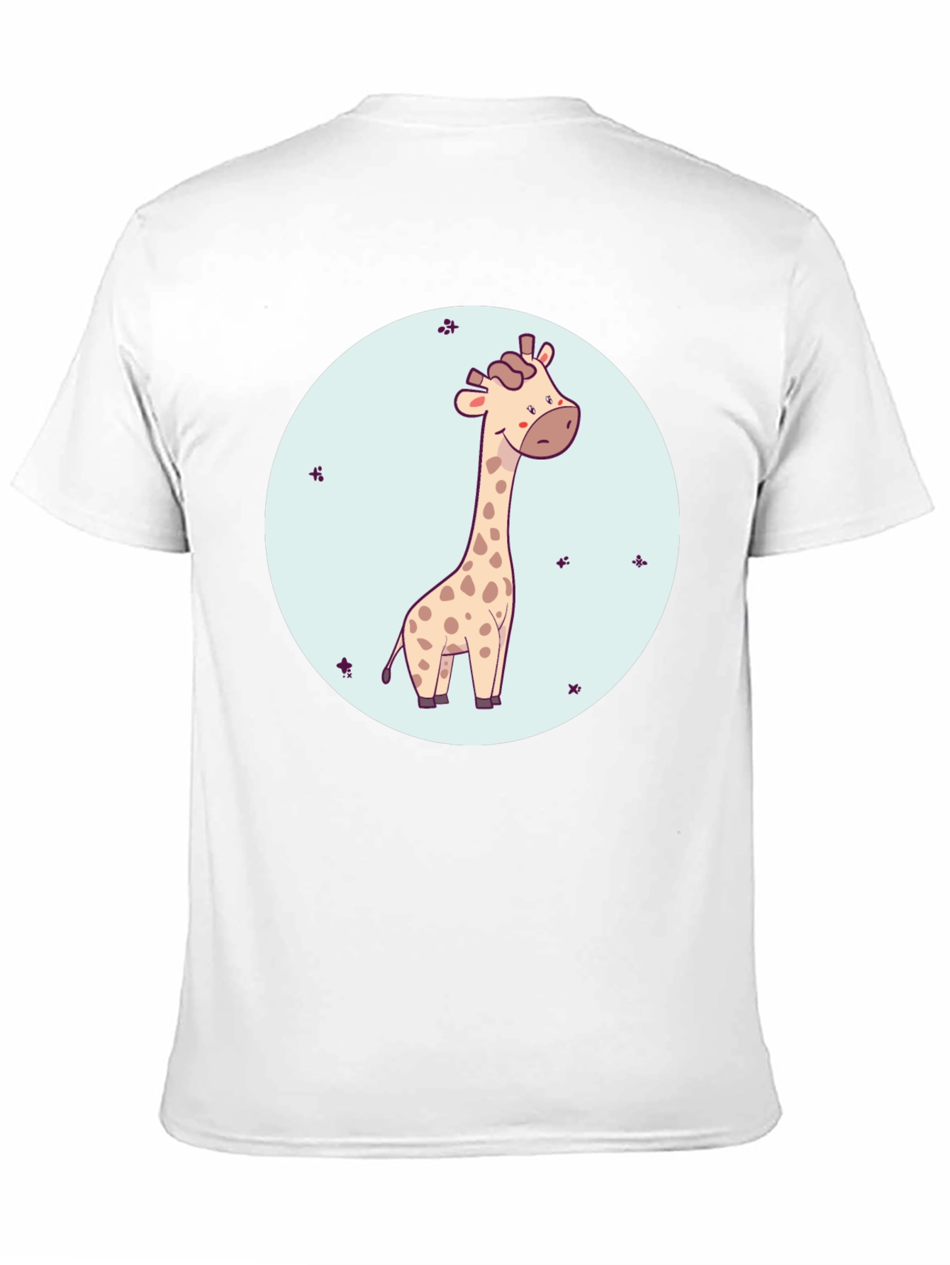 Cute Giraffe Graphic Tee - Black Cotton Comfort