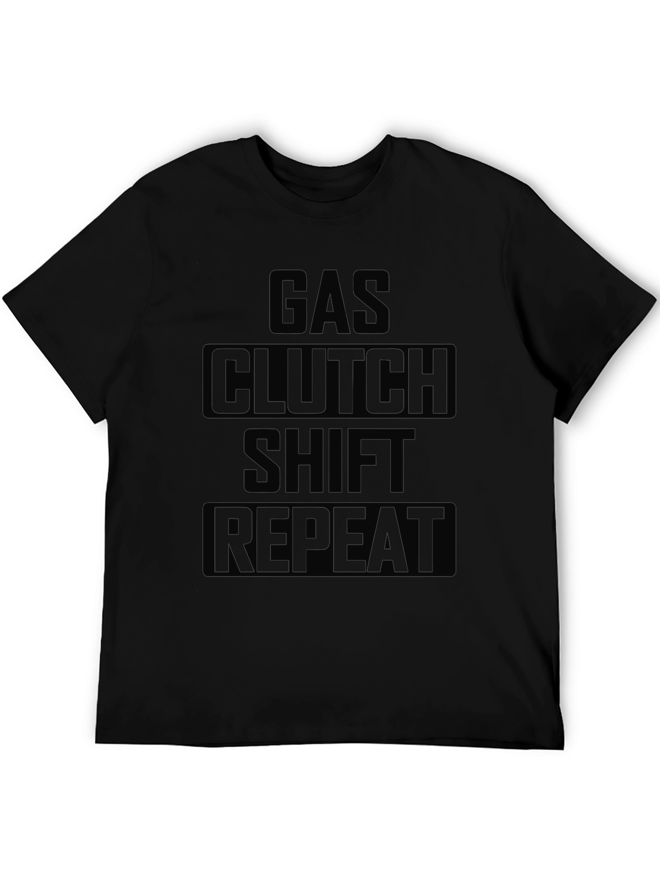 Gas Clutch Shift Repeat T-Shirt - Black