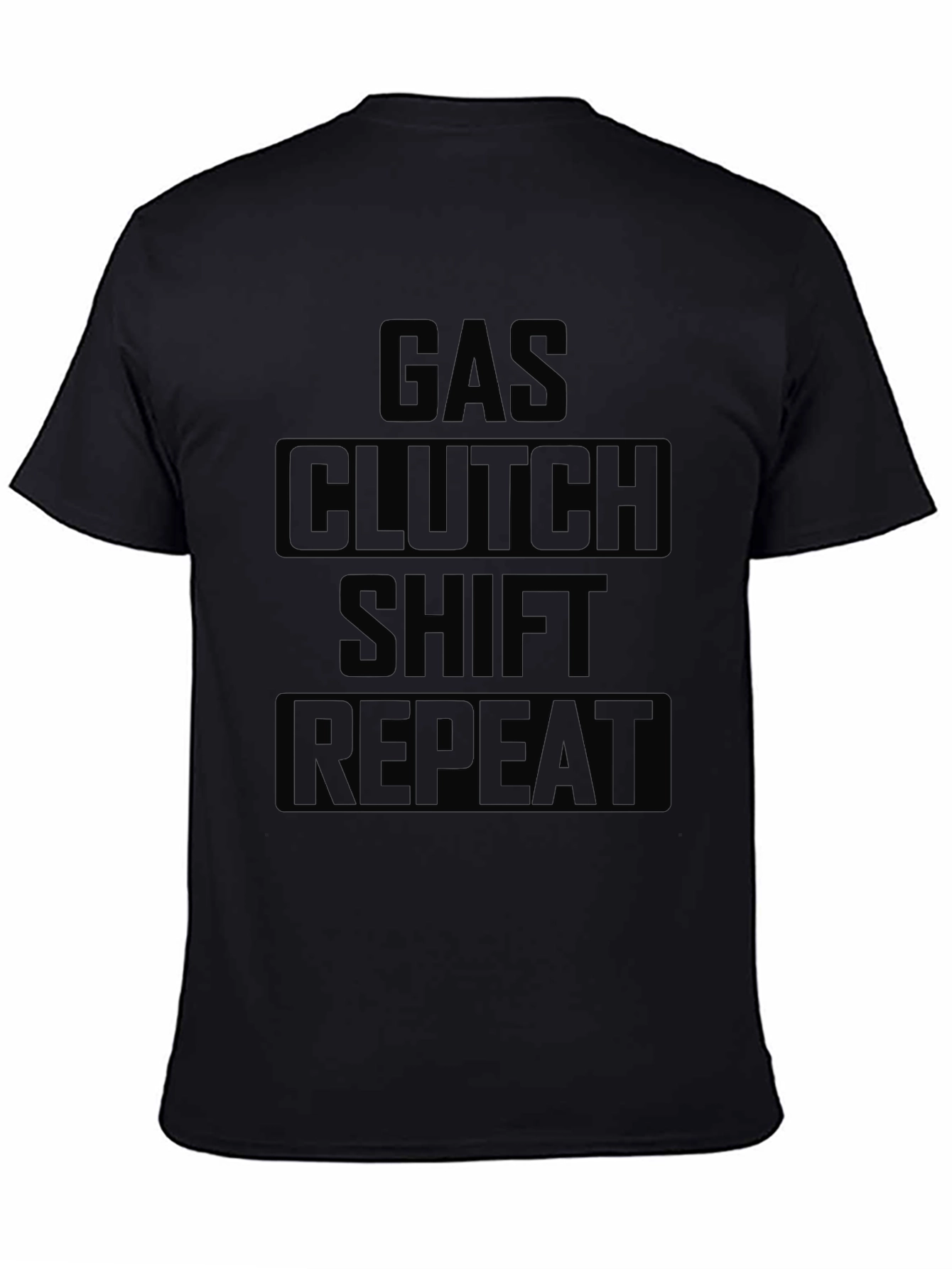 Gas Clutch Shift Repeat T-Shirt - Black