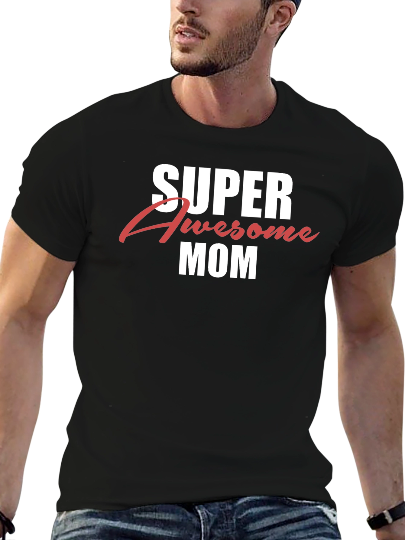 Super Awesome Mom Graphic T-Shirt