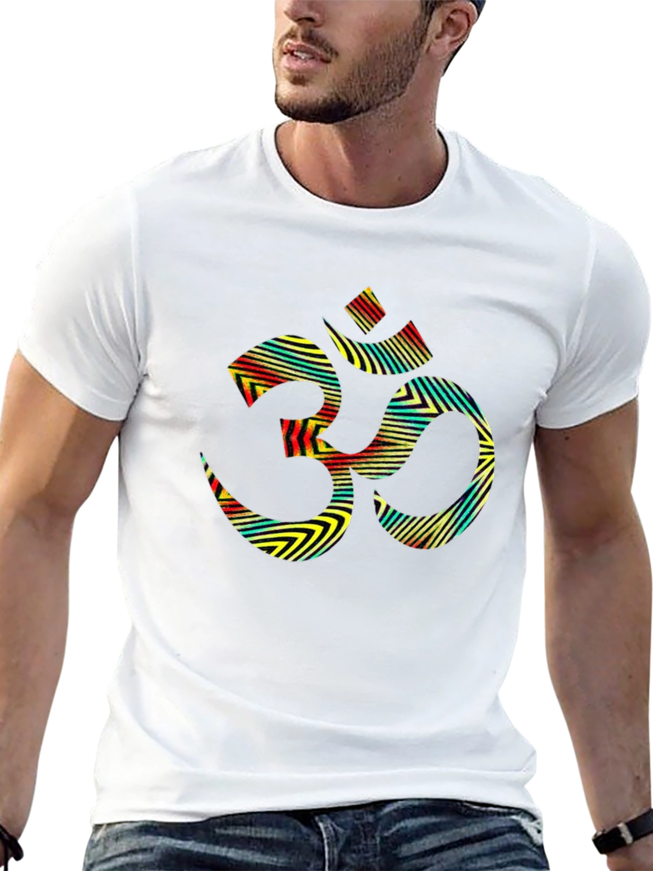 Om Symbol Graphic Tee - Black Cotton Blend