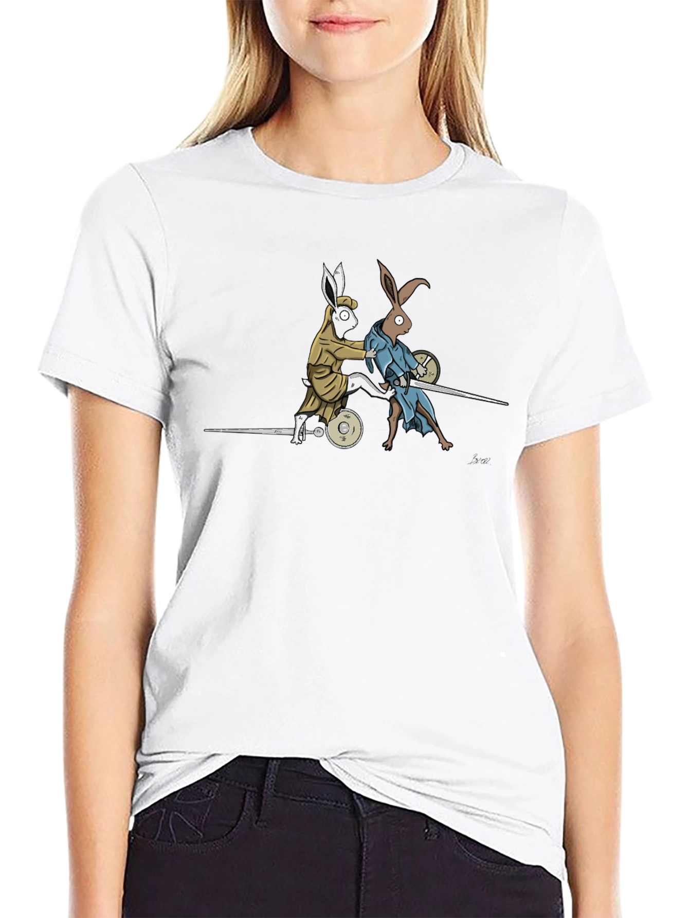 Rabbit Duel Black T-Shirt