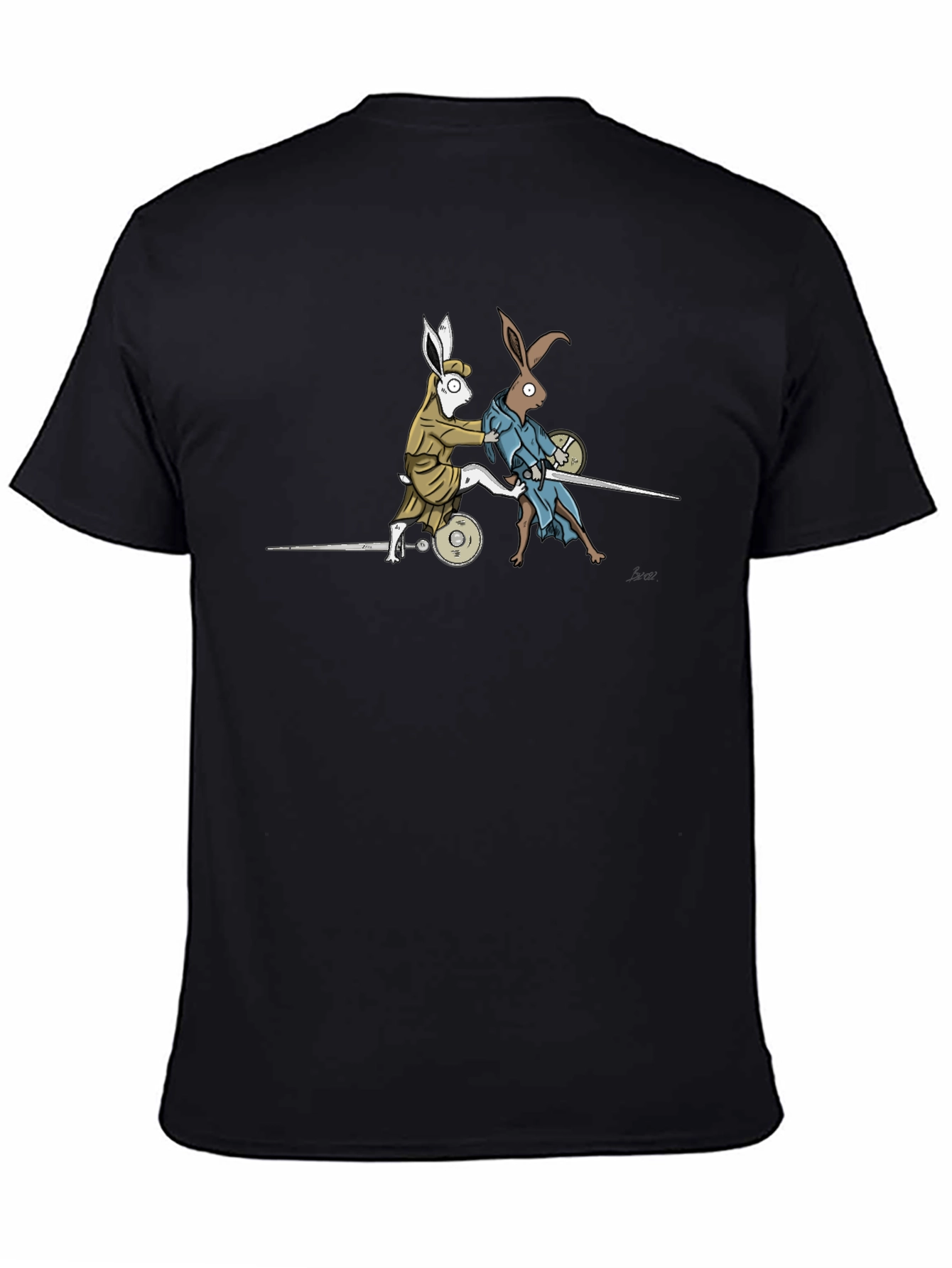 Rabbit Duel Black T-Shirt