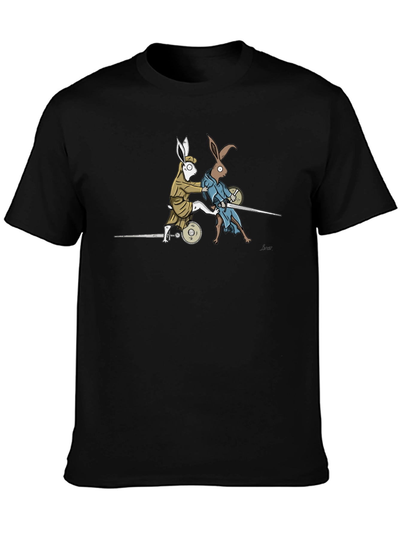Rabbit Duel Black T-Shirt