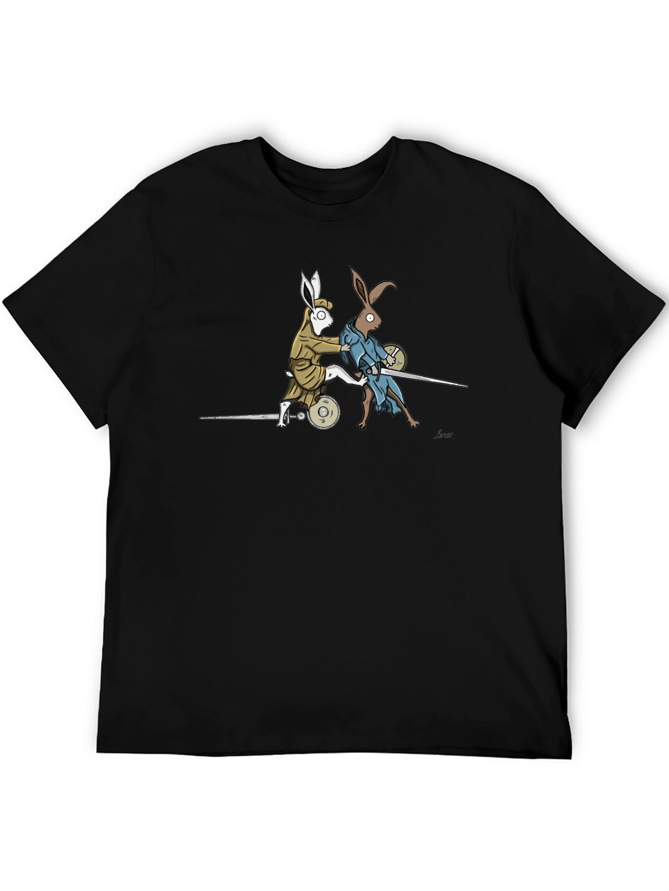 Rabbit Duel Black T-Shirt