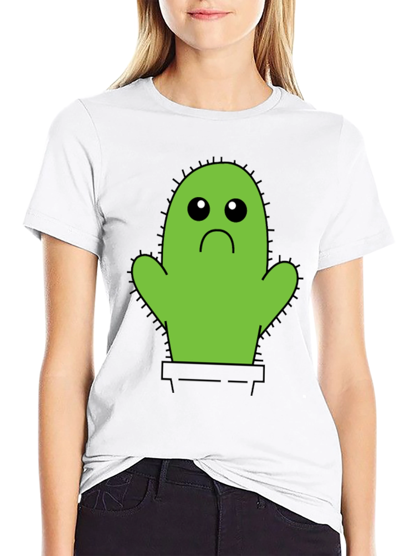 Sad Cactus T-Shirt - Unisex Cotton Tee