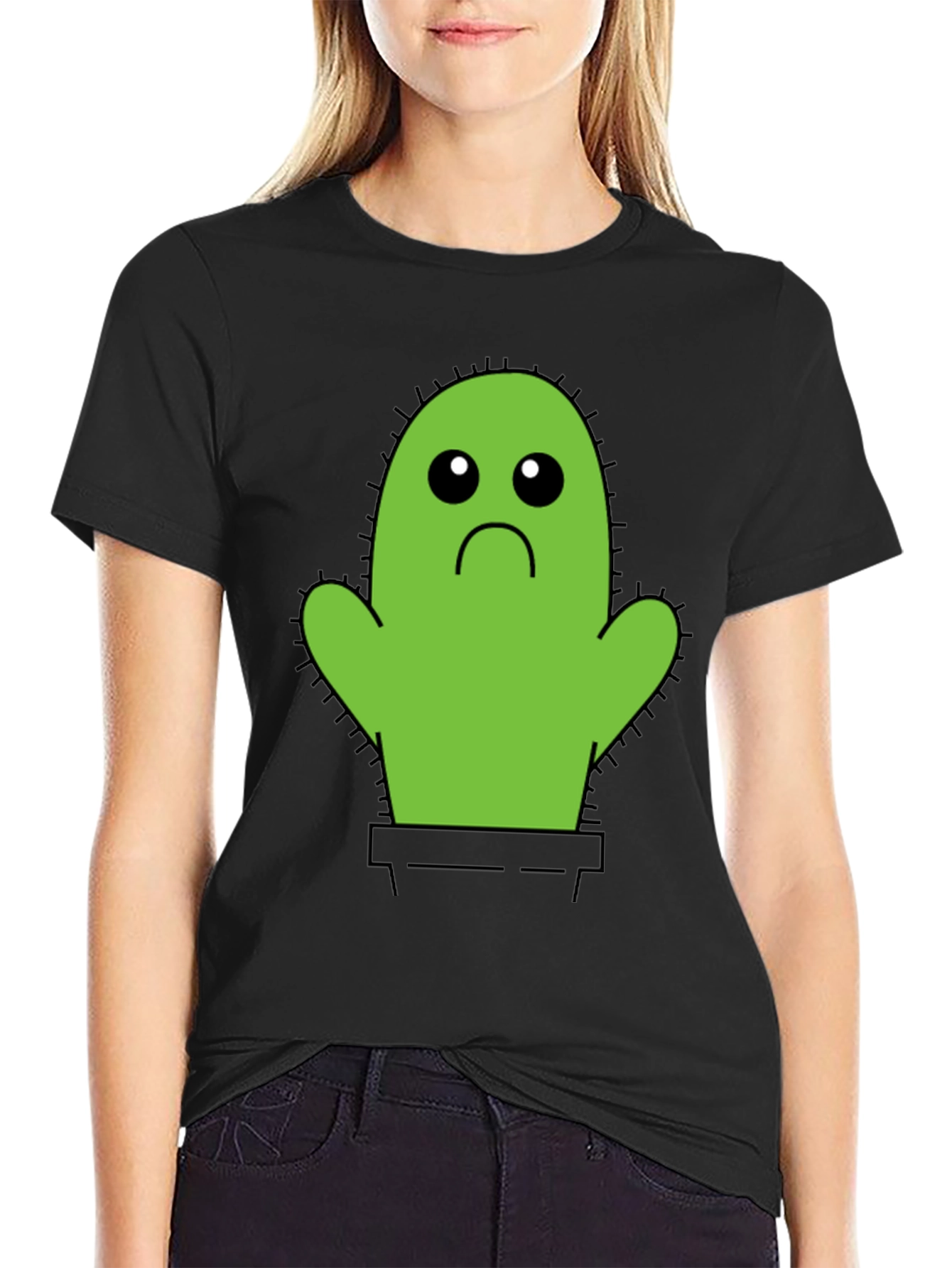 Sad Cactus T-Shirt - Unisex Cotton Tee