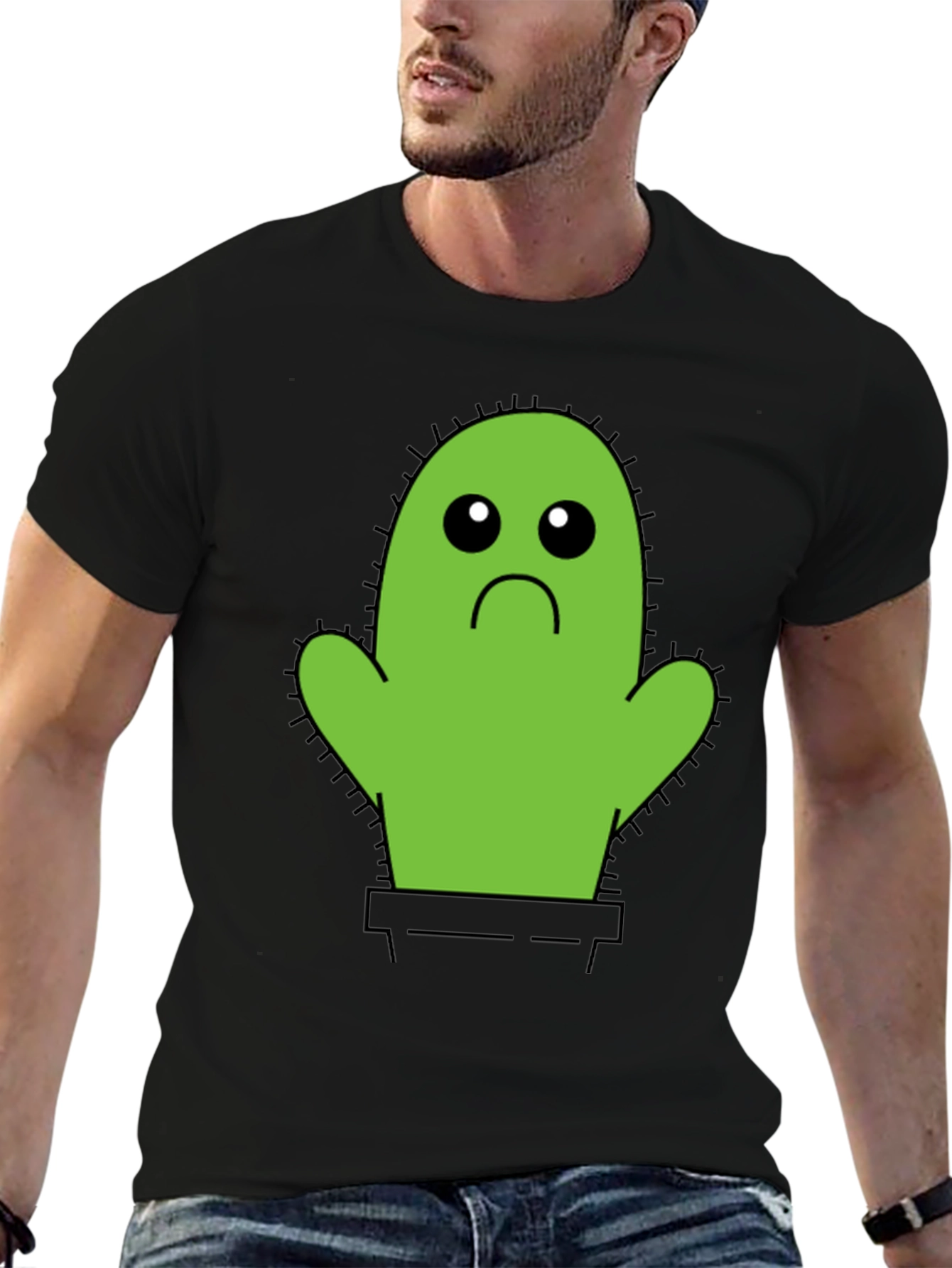 Sad Cactus T-Shirt - Unisex Cotton Tee