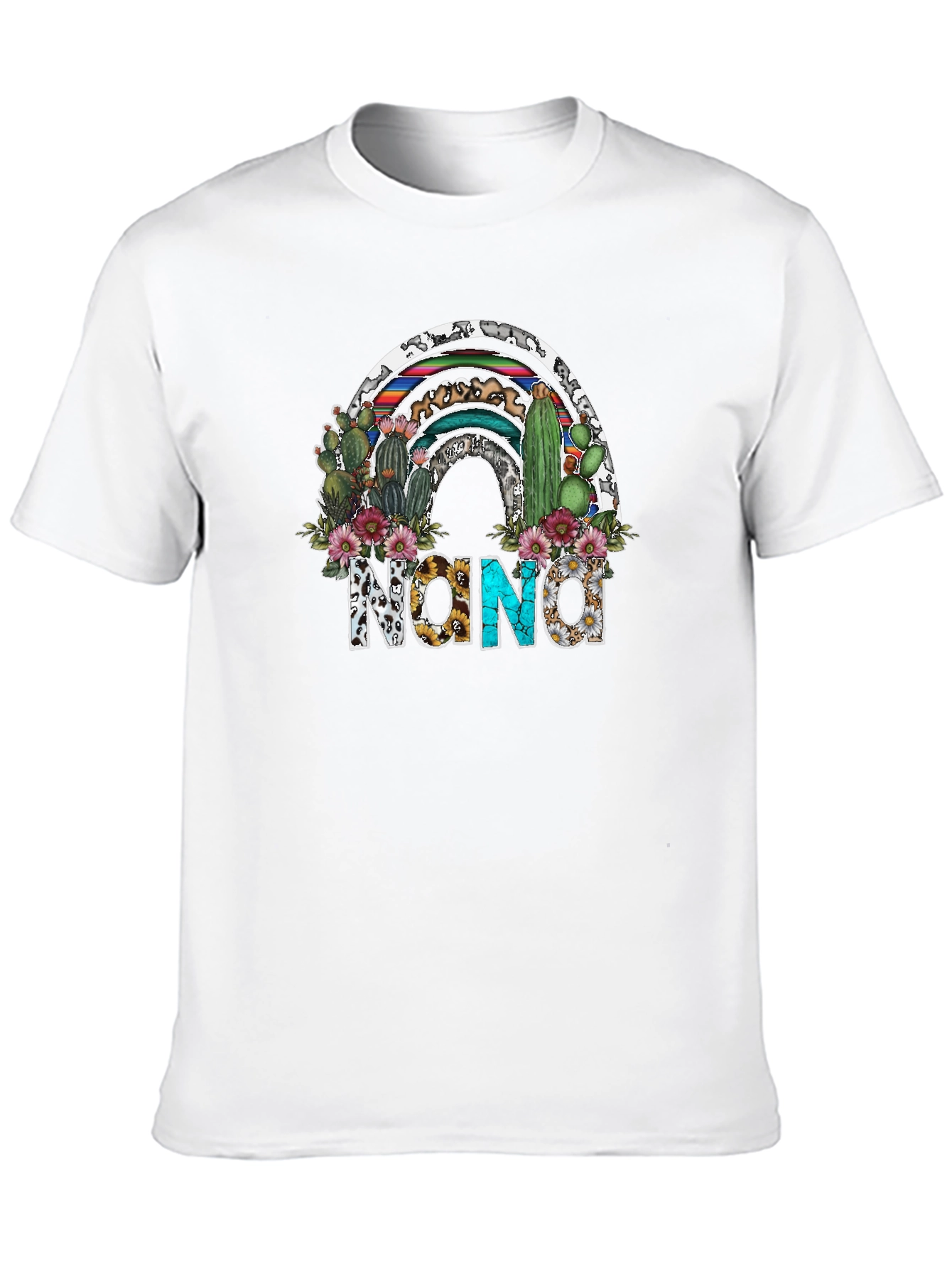 Nona Cactus Rainbow Graphic Tee - Unisex