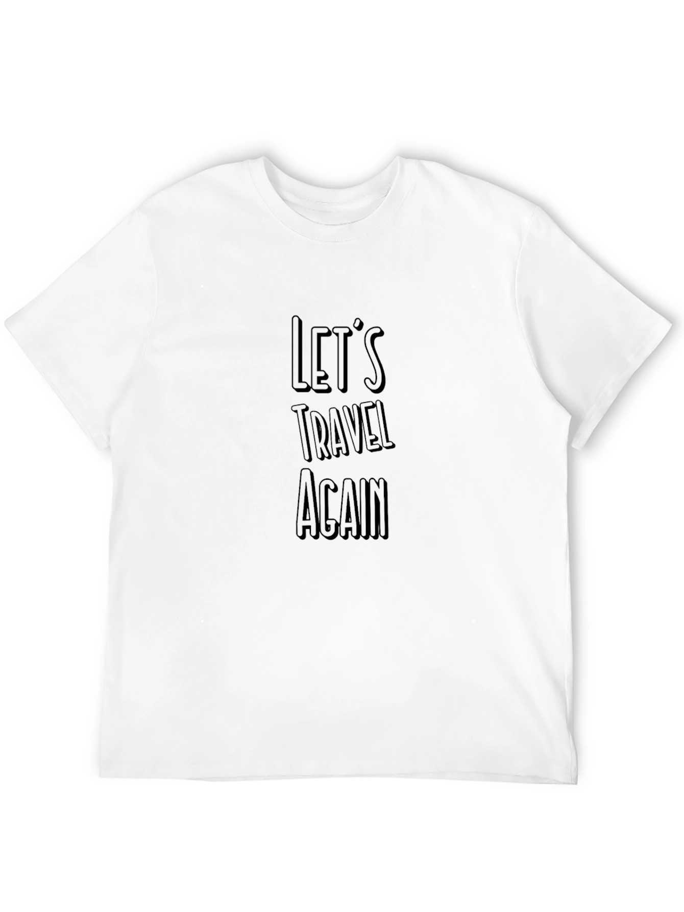 Lets Travel Again Black T-Shirt