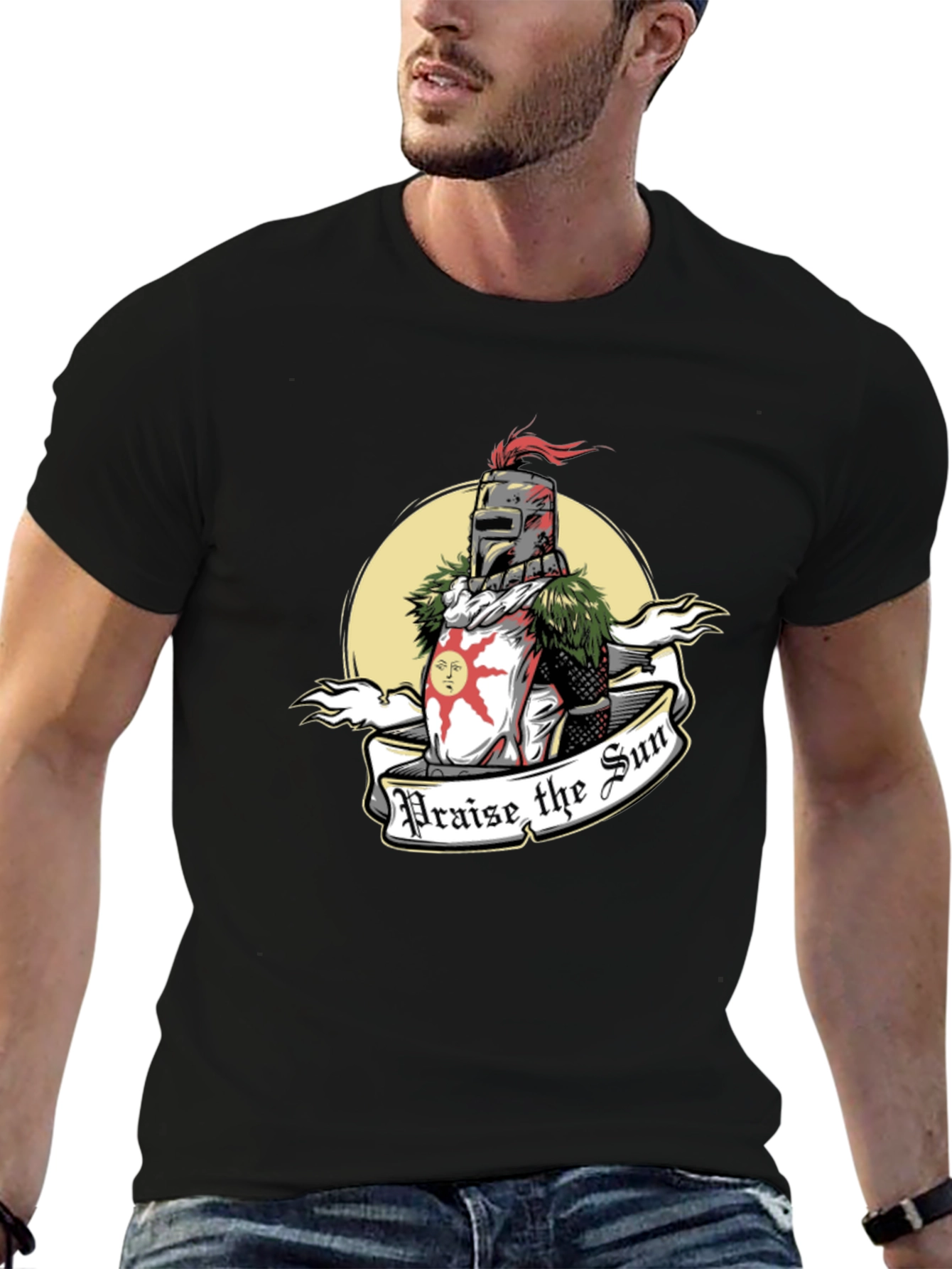 Praise the Sun Knight T-Shirt - Dark Souls Inspired