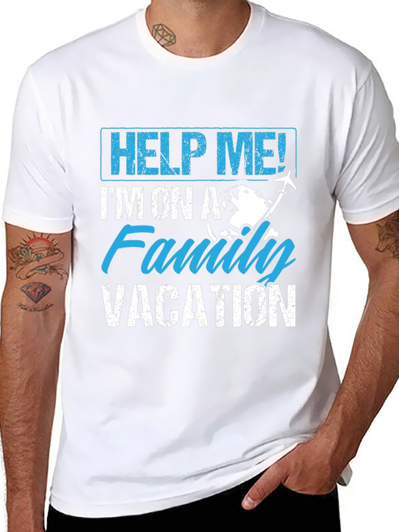 Help Me! Family Vacation Graphic Tee