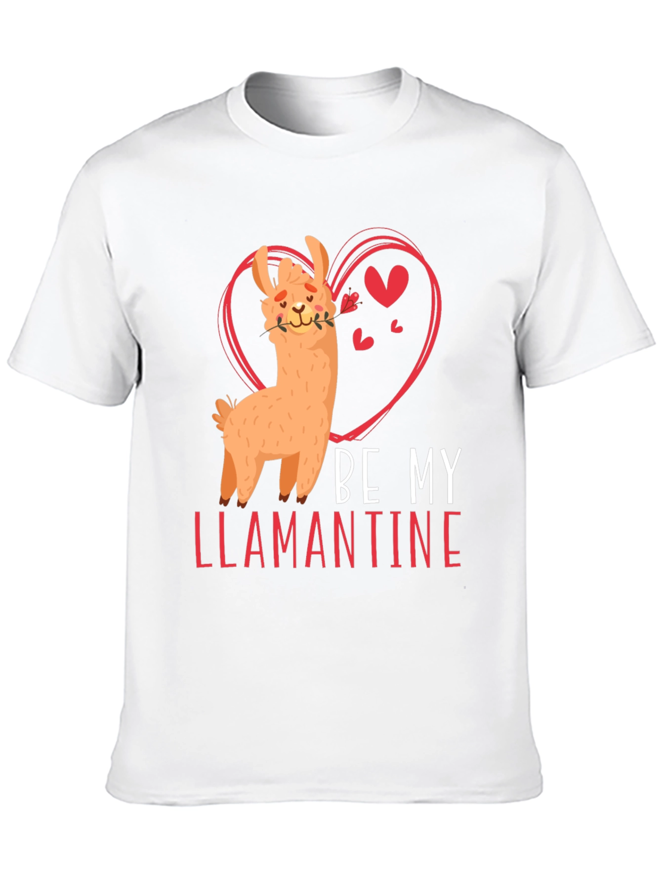 Be My Llamantine Black T-Shirt