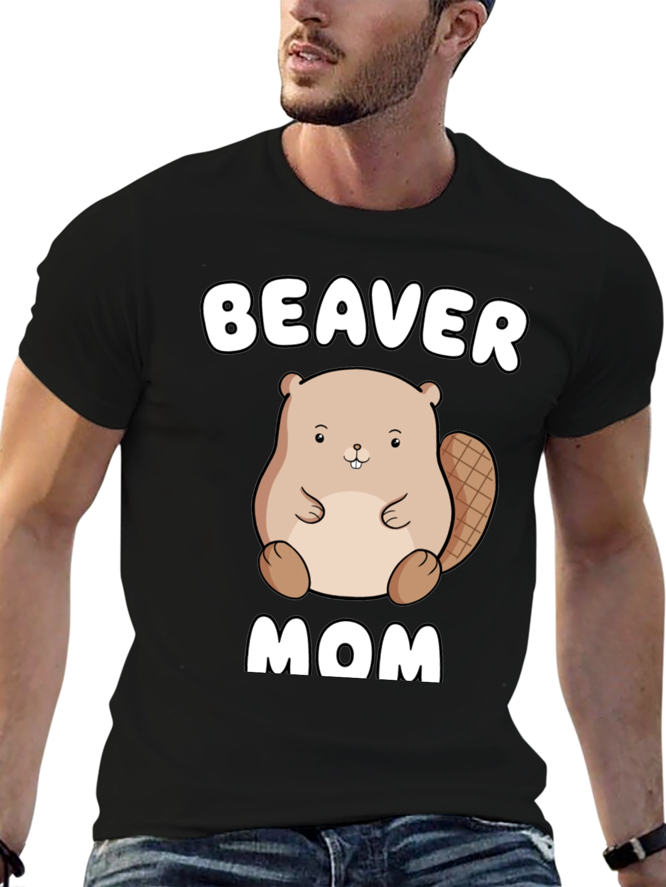Beaver Mom Graphic Tee - Unisex Cotton T-Shirt
