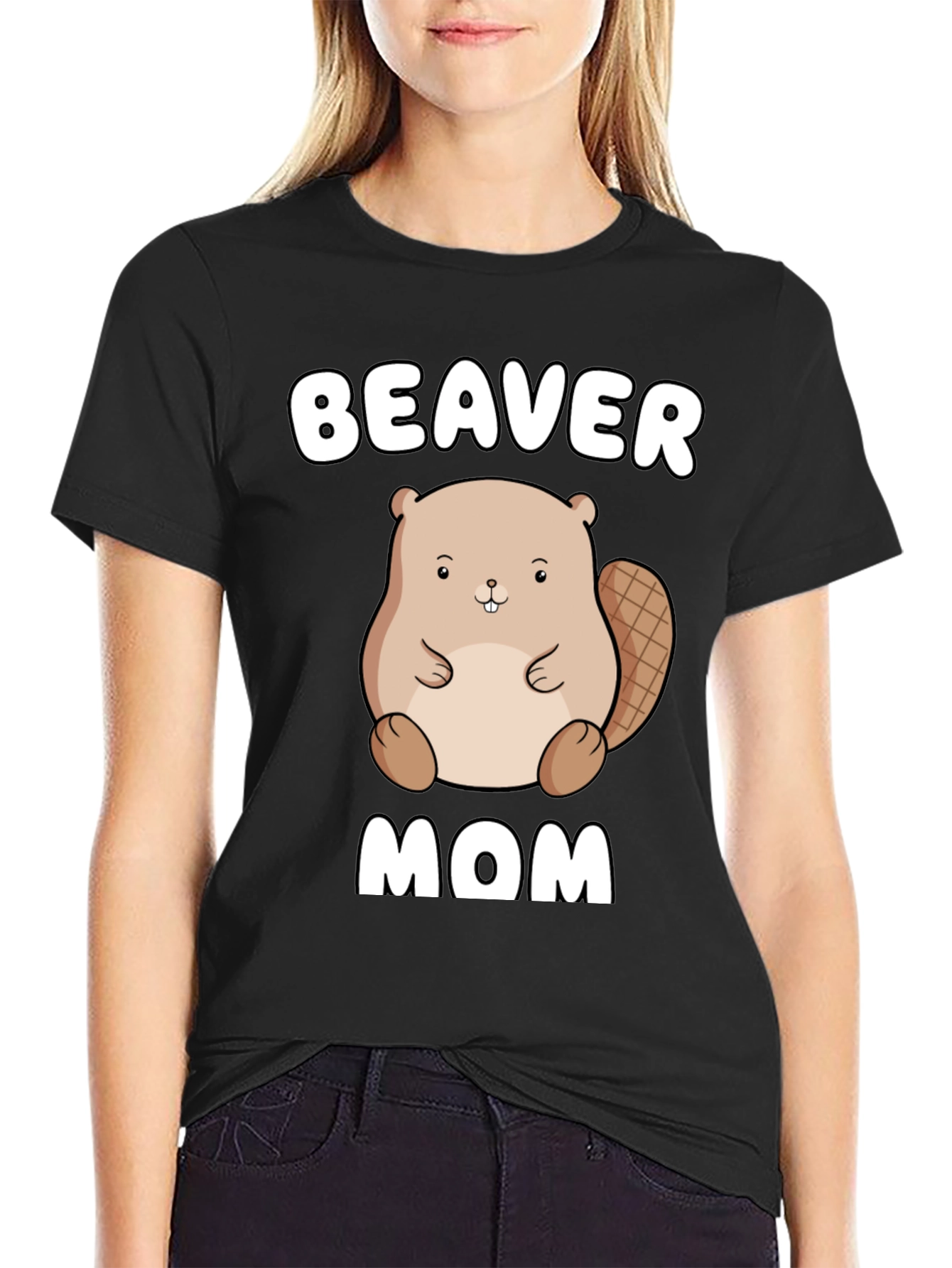 Beaver Mom Graphic Tee - Unisex Cotton T-Shirt