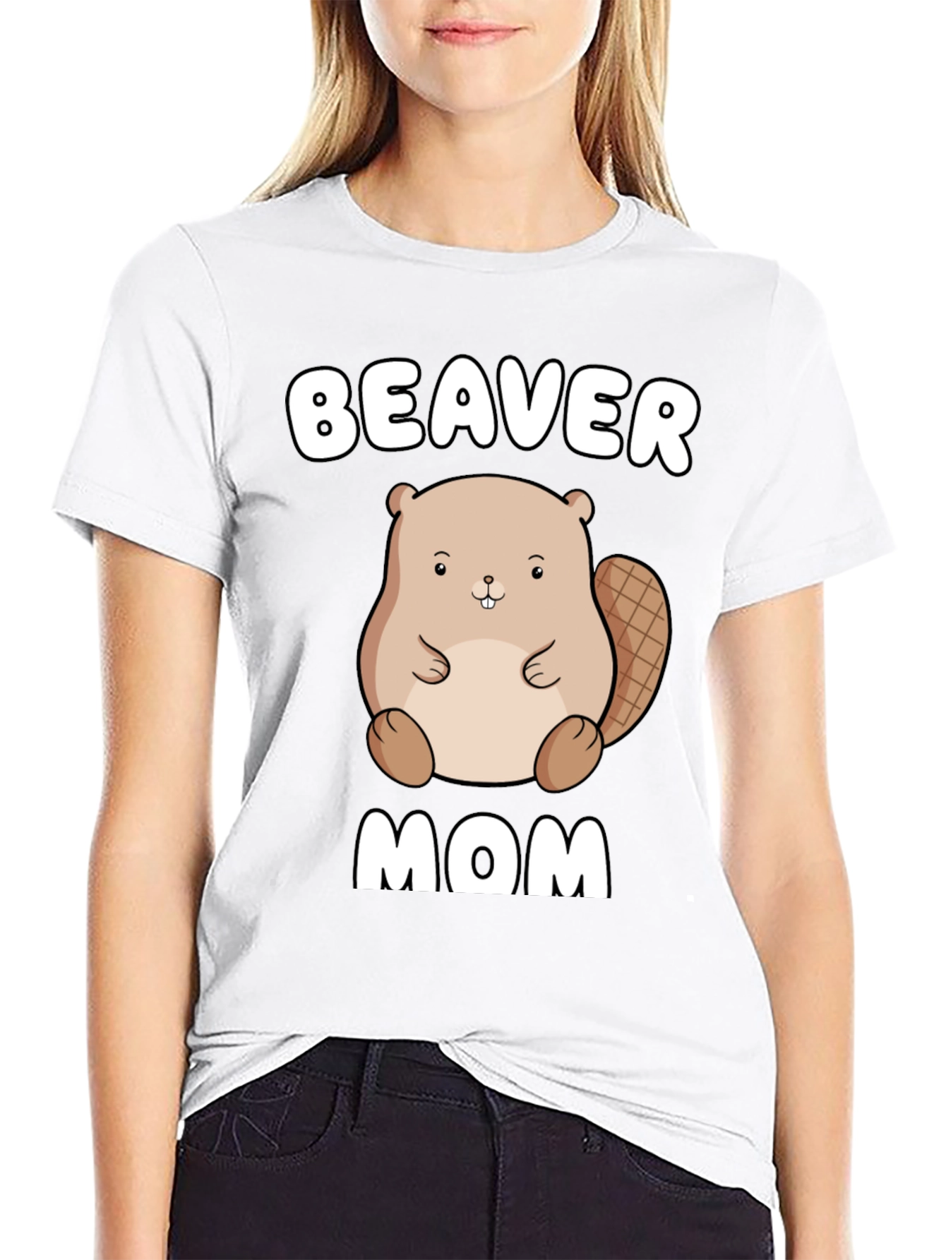 Beaver Mom Graphic Tee - Unisex Cotton T-Shirt