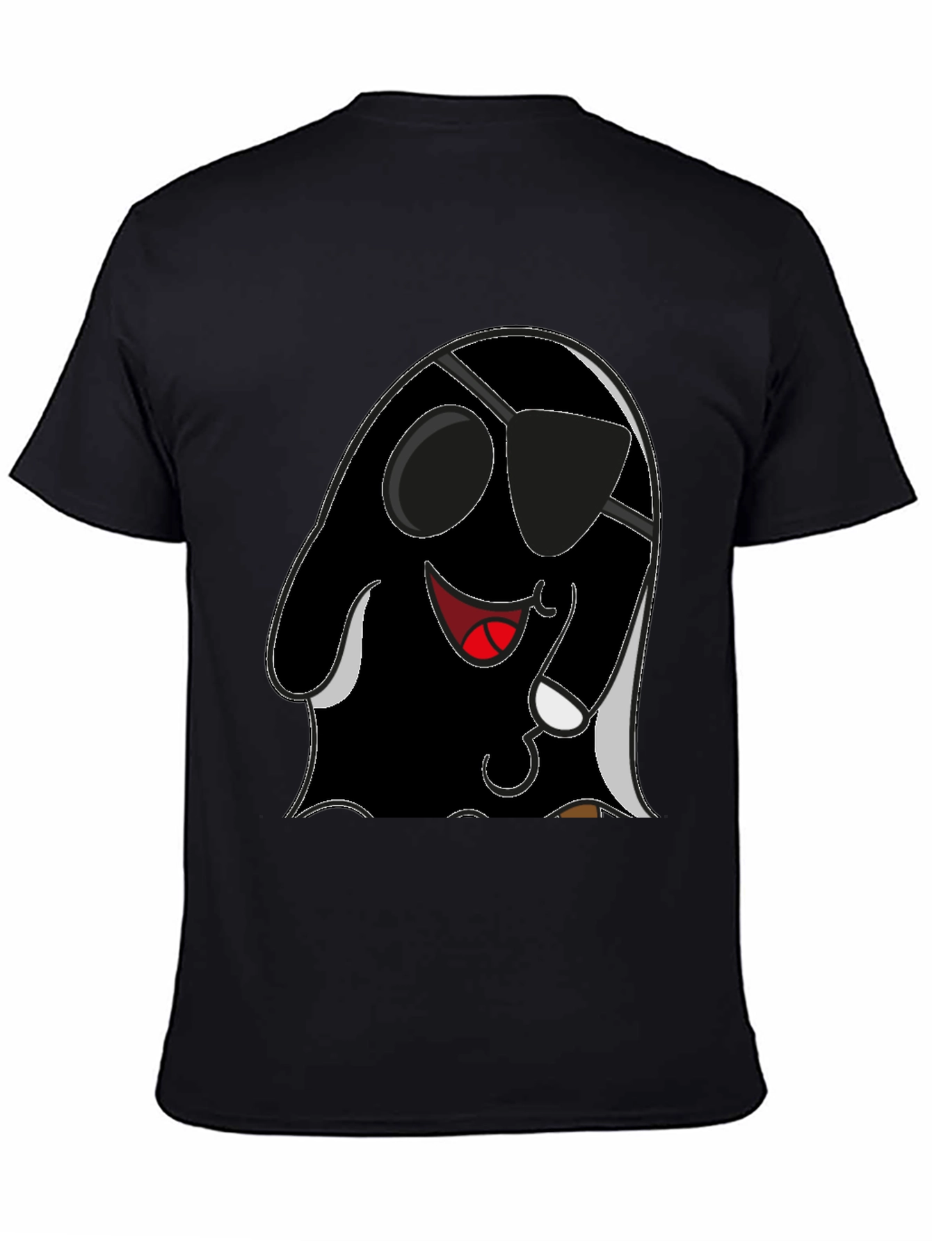 Cool Pirate Ghost Graphic Tee - Black Cotton Shirt